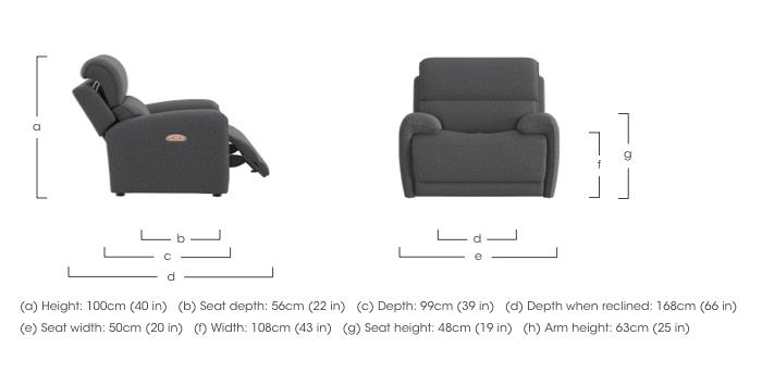 Link Fabric Power Recliner Armchair with Power Headrests in  on Furniture Village