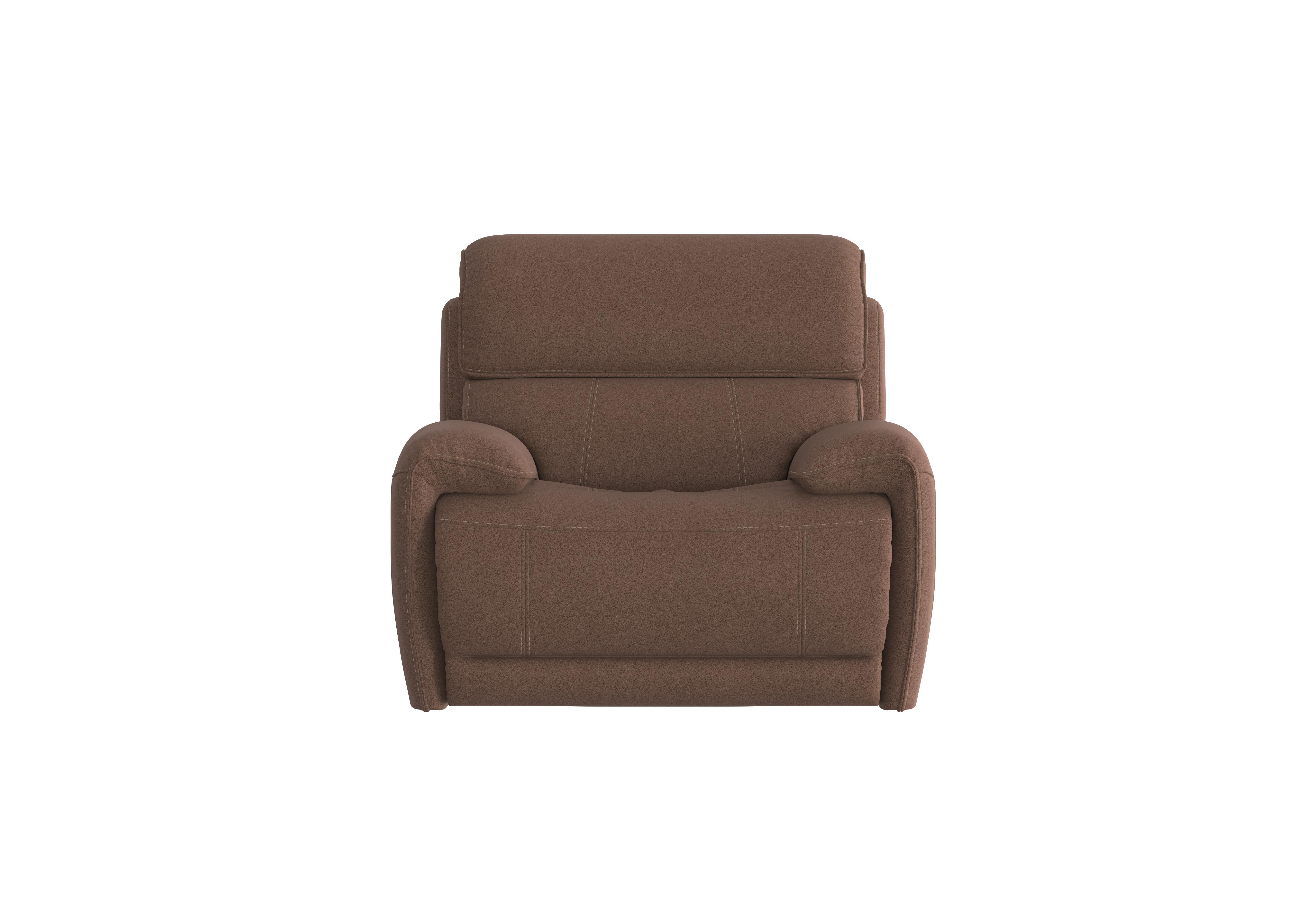 Link Fabric Power Recliner Armchair with Power Headrests in Bfa-Blj-R05 Hazelnut on Furniture Village