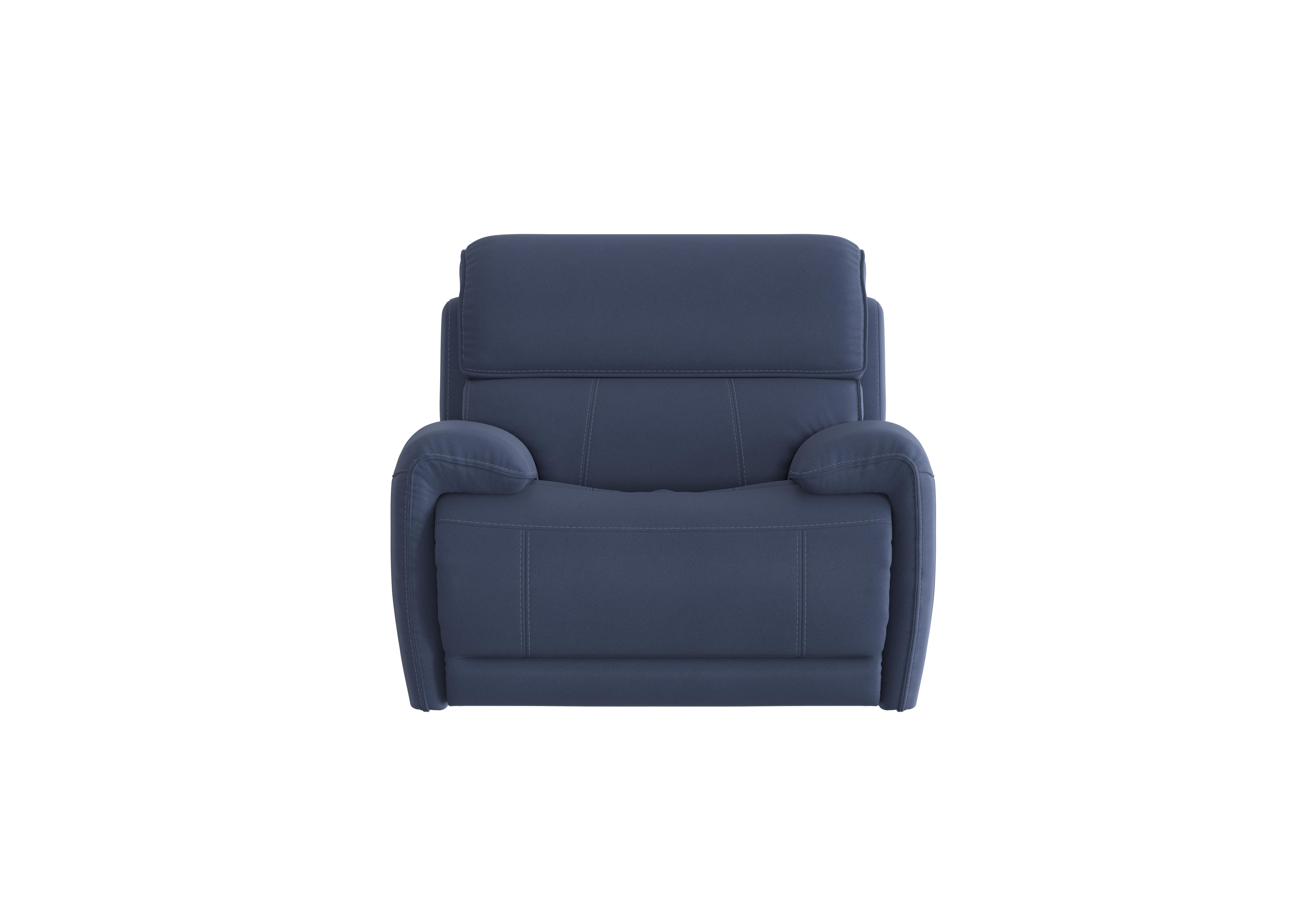 Link Fabric Power Recliner Armchair with Power Headrests in Bfa-Blj-R10 Blue on Furniture Village