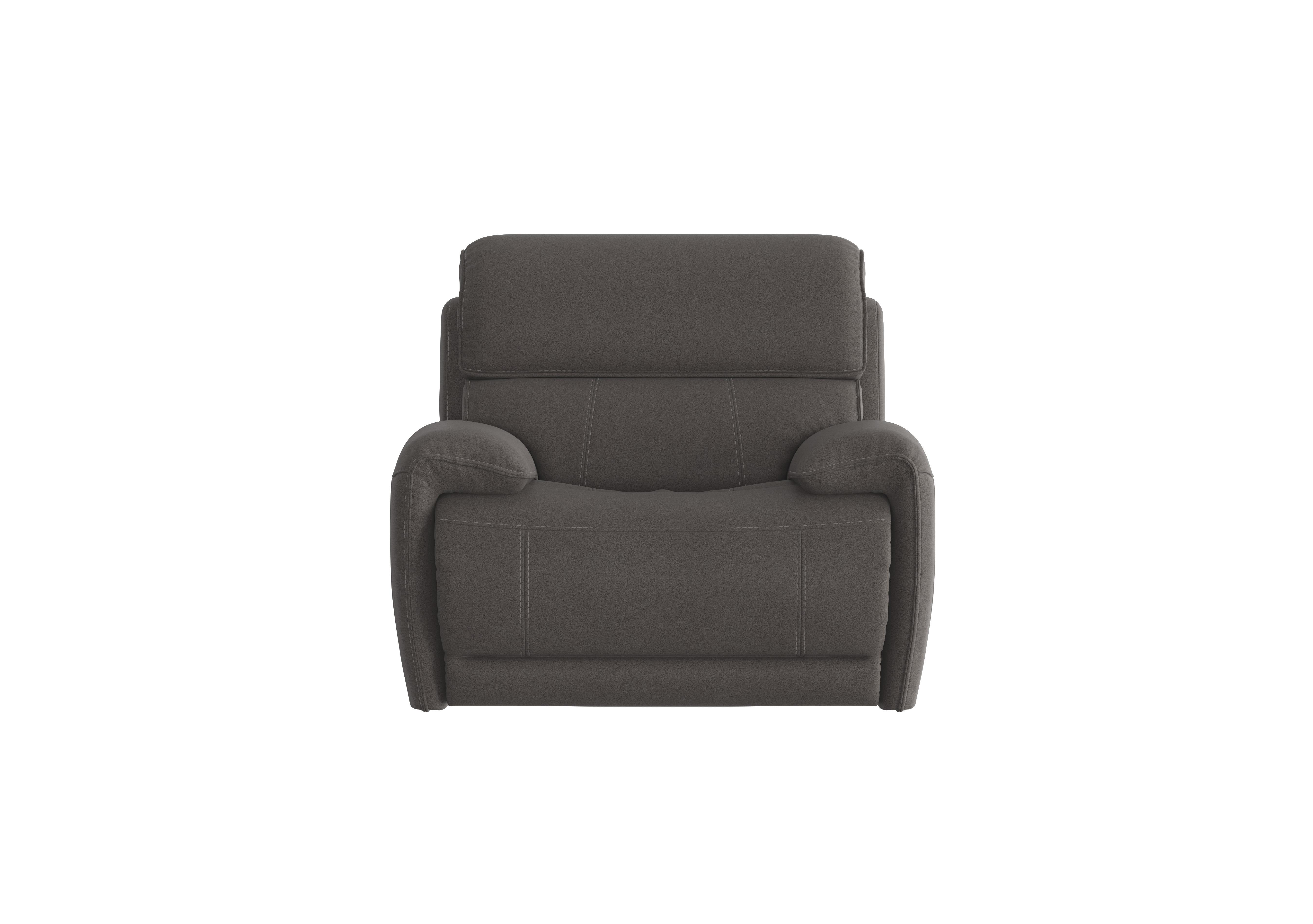 Link Fabric Power Recliner Armchair with Power Headrests in Bfa-Blj-R16 Grey on Furniture Village