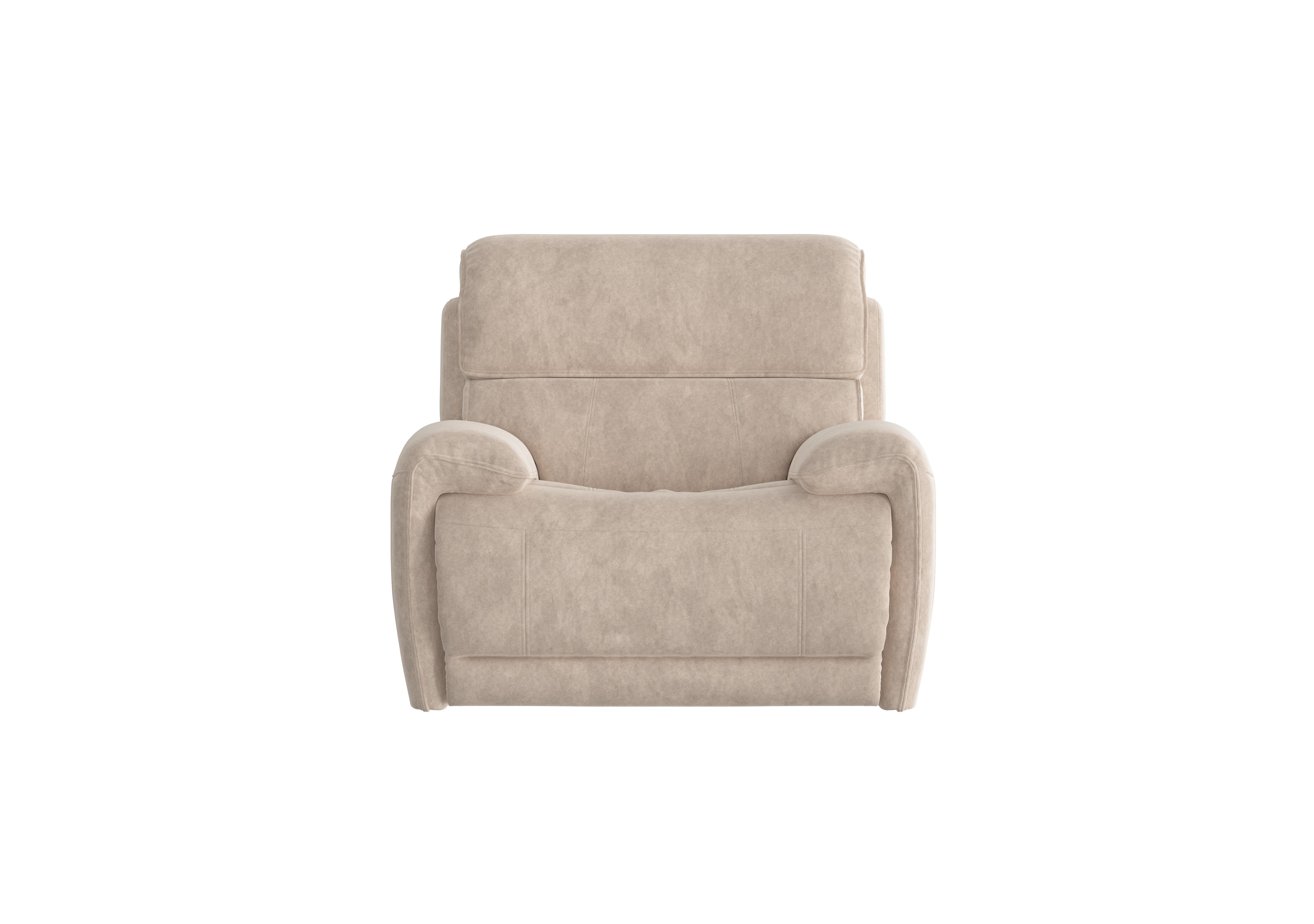 Link Fabric Power Recliner Armchair with Power Headrests in Bfa-Bnn-R26 Fv2 Cream on Furniture Village