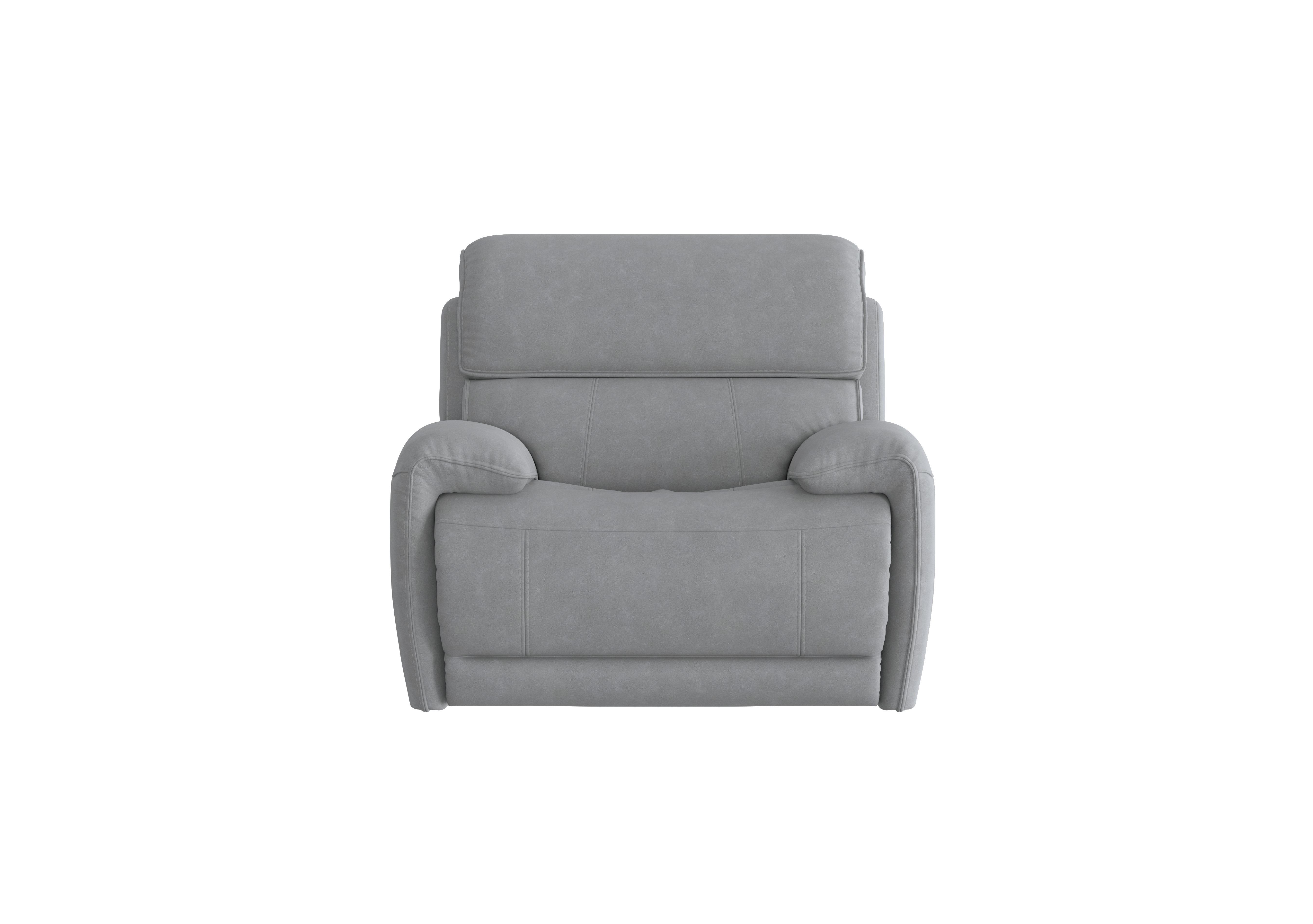 Link Fabric Power Recliner Armchair with Power Headrests in Bfa-Ori-R07 Bluish Grey on Furniture Village