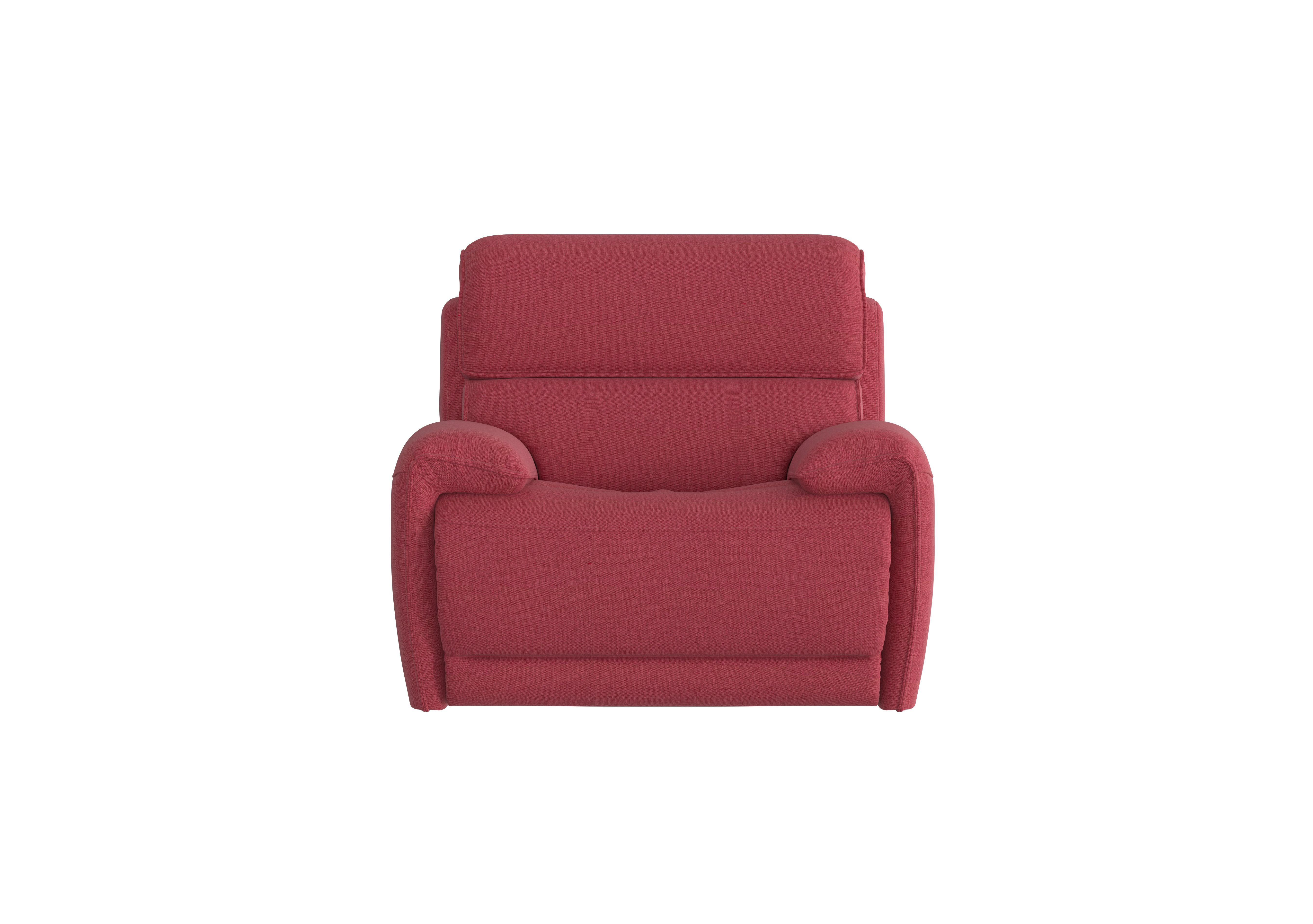 Link Fabric Power Recliner Armchair with Power Headrests in Fab-Blt-R29 Red on Furniture Village