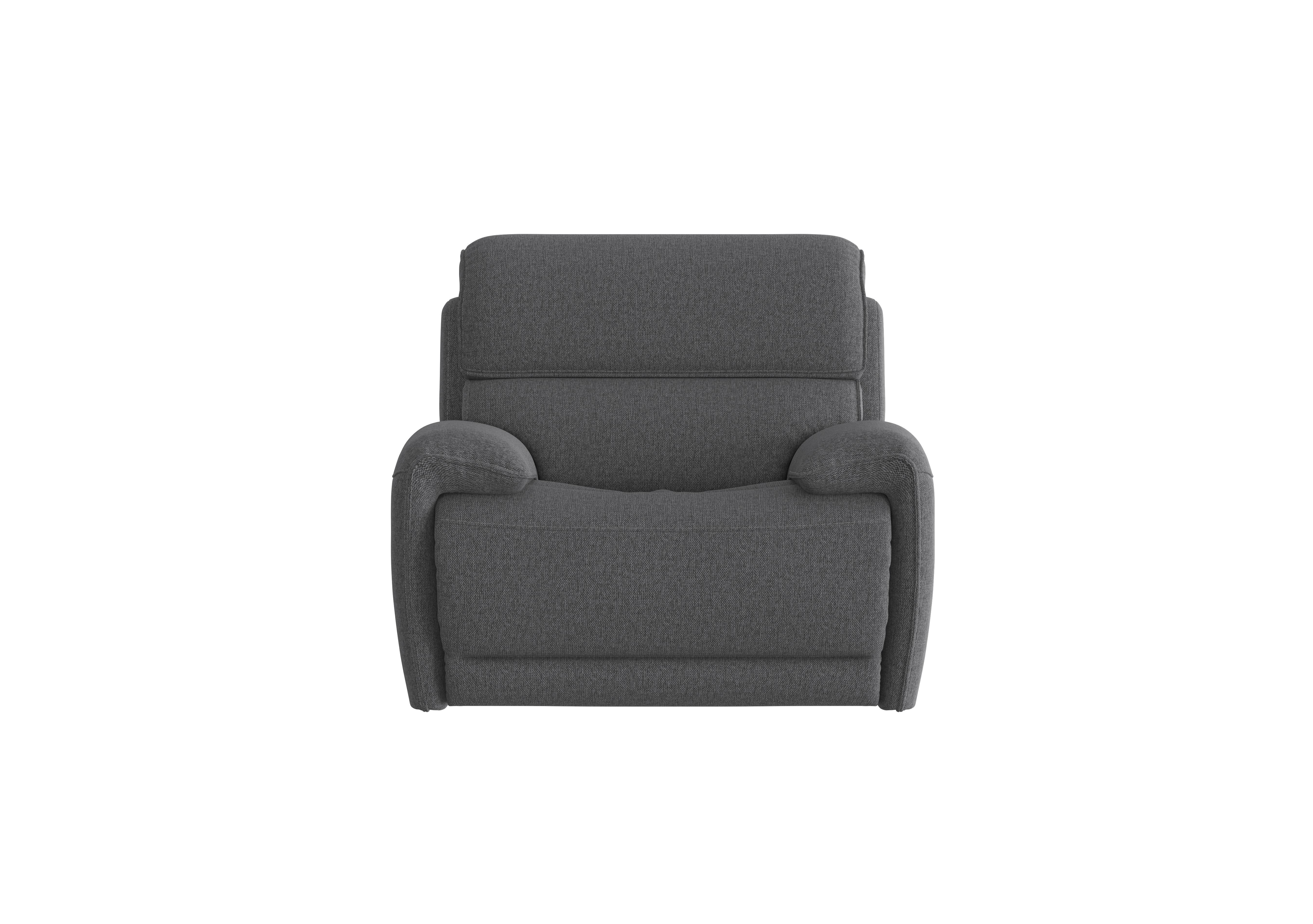 Link Fabric Power Recliner Armchair with Power Headrests in Fab-Blt-R39 Charcoal on Furniture Village