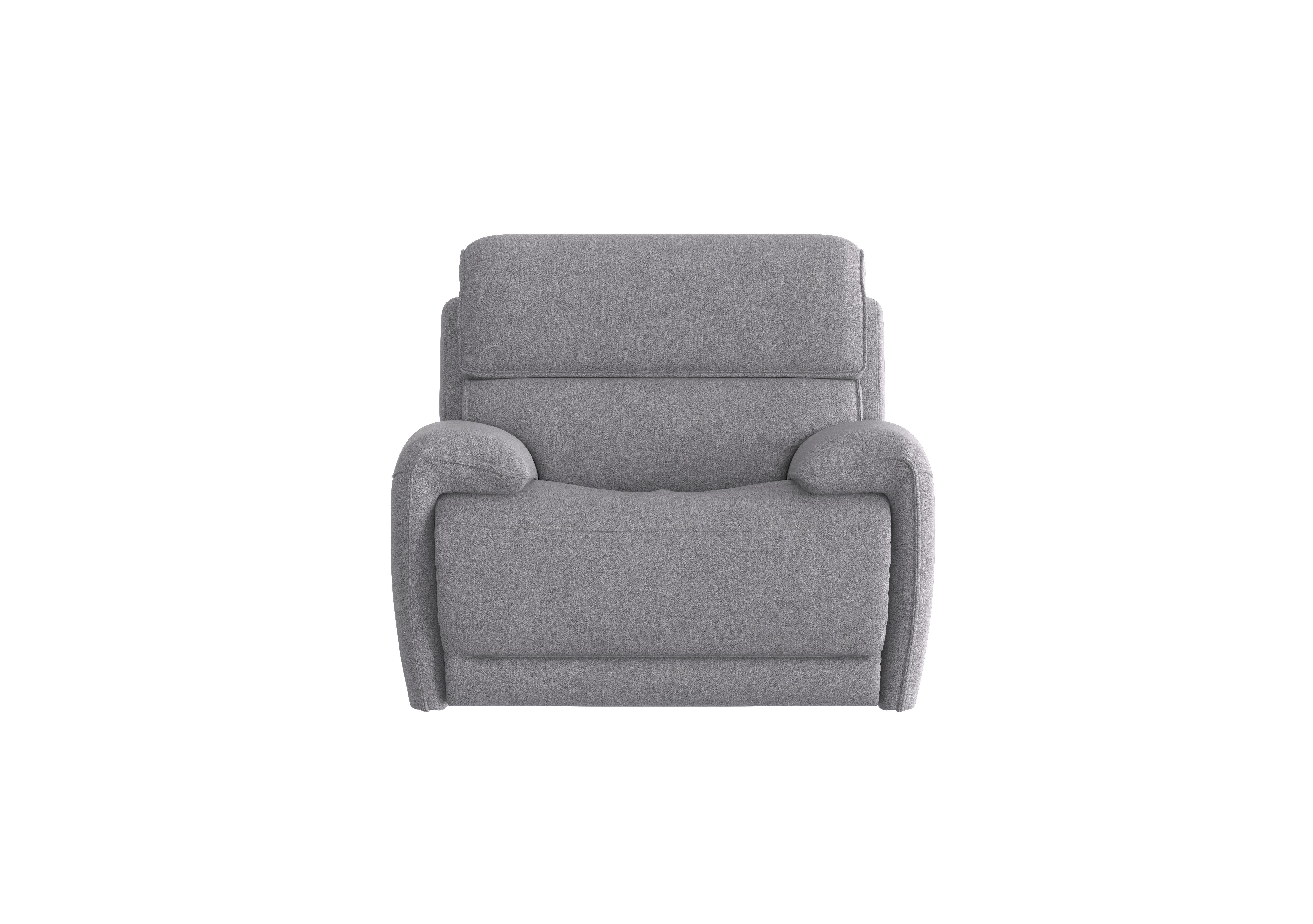Link Fabric Power Recliner Armchair with Power Headrests in Fab-Meo-R27 Pewter on Furniture Village