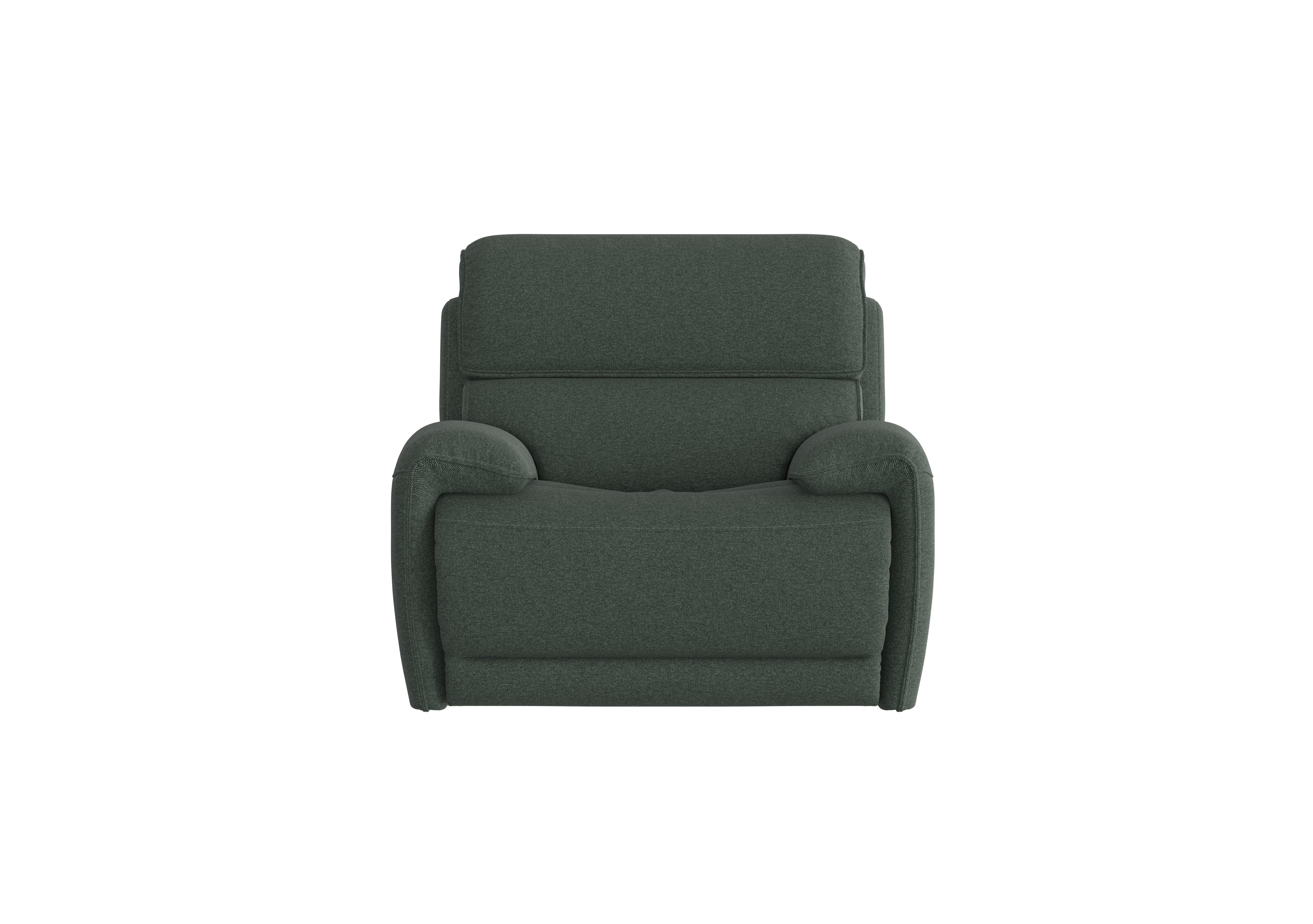 Link Fabric Power Recliner Armchair with Power Headrests in Fab-Ska-R48 Moss Green on Furniture Village