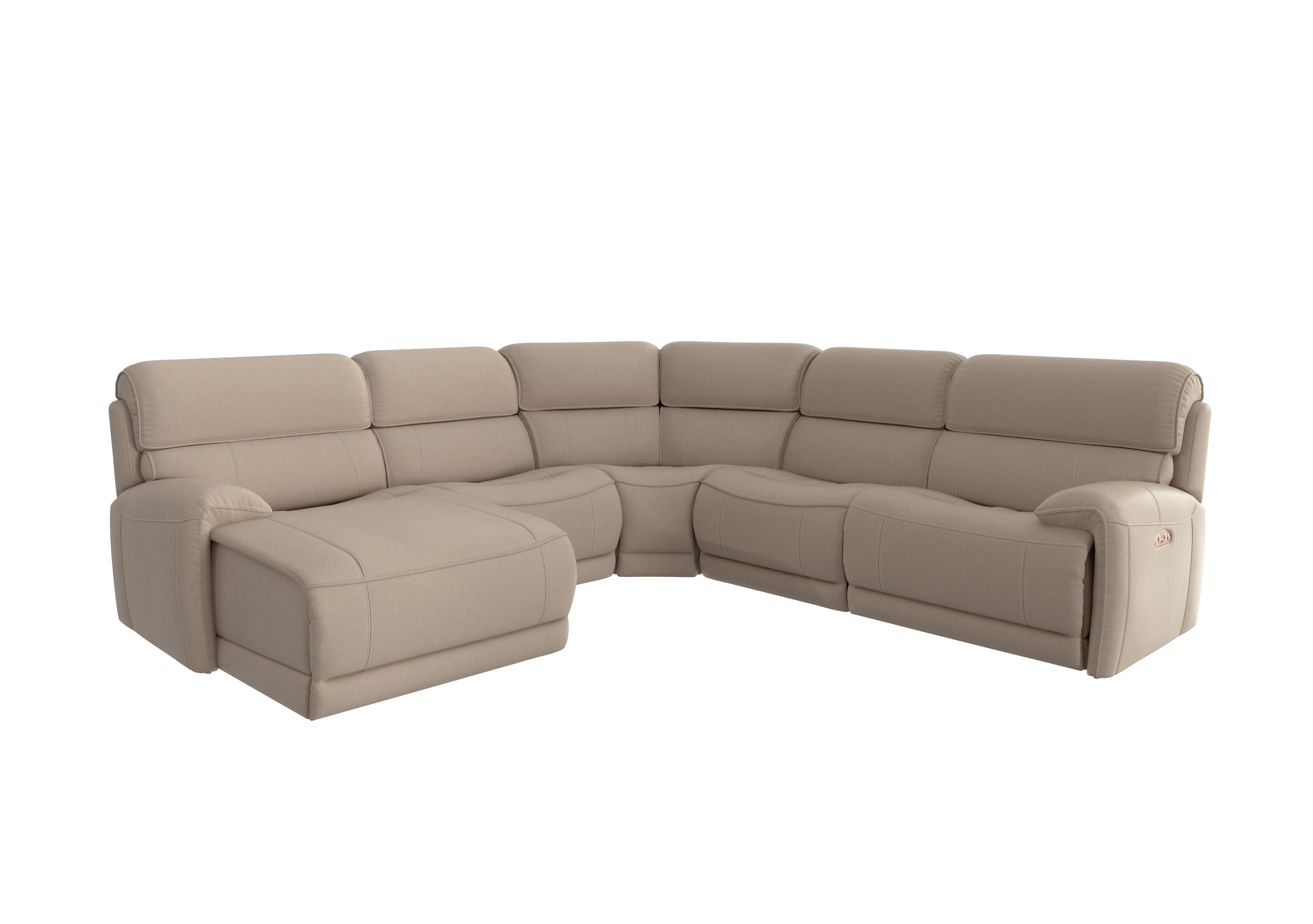 Link Fabric Corner Chaise Power Sofa in Bfa-Blj-R20 Bisque on Furniture Village