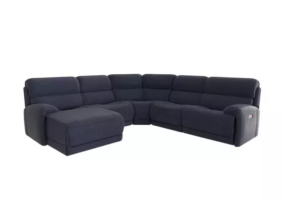 Link Fabric Corner Chaise Power Sofa Furniture Village