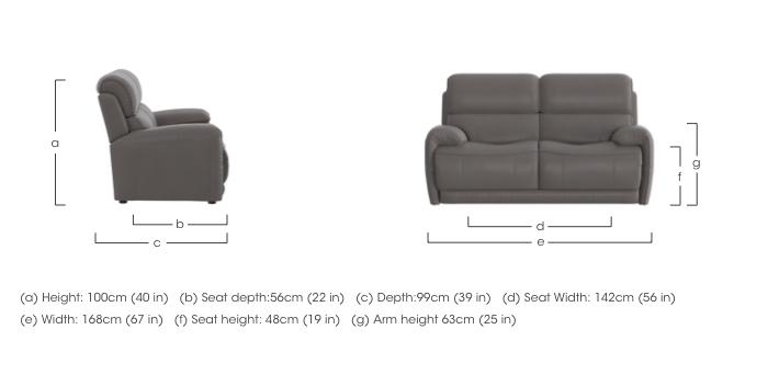 Link 2 Seater Leather Sofa in  on Furniture Village
