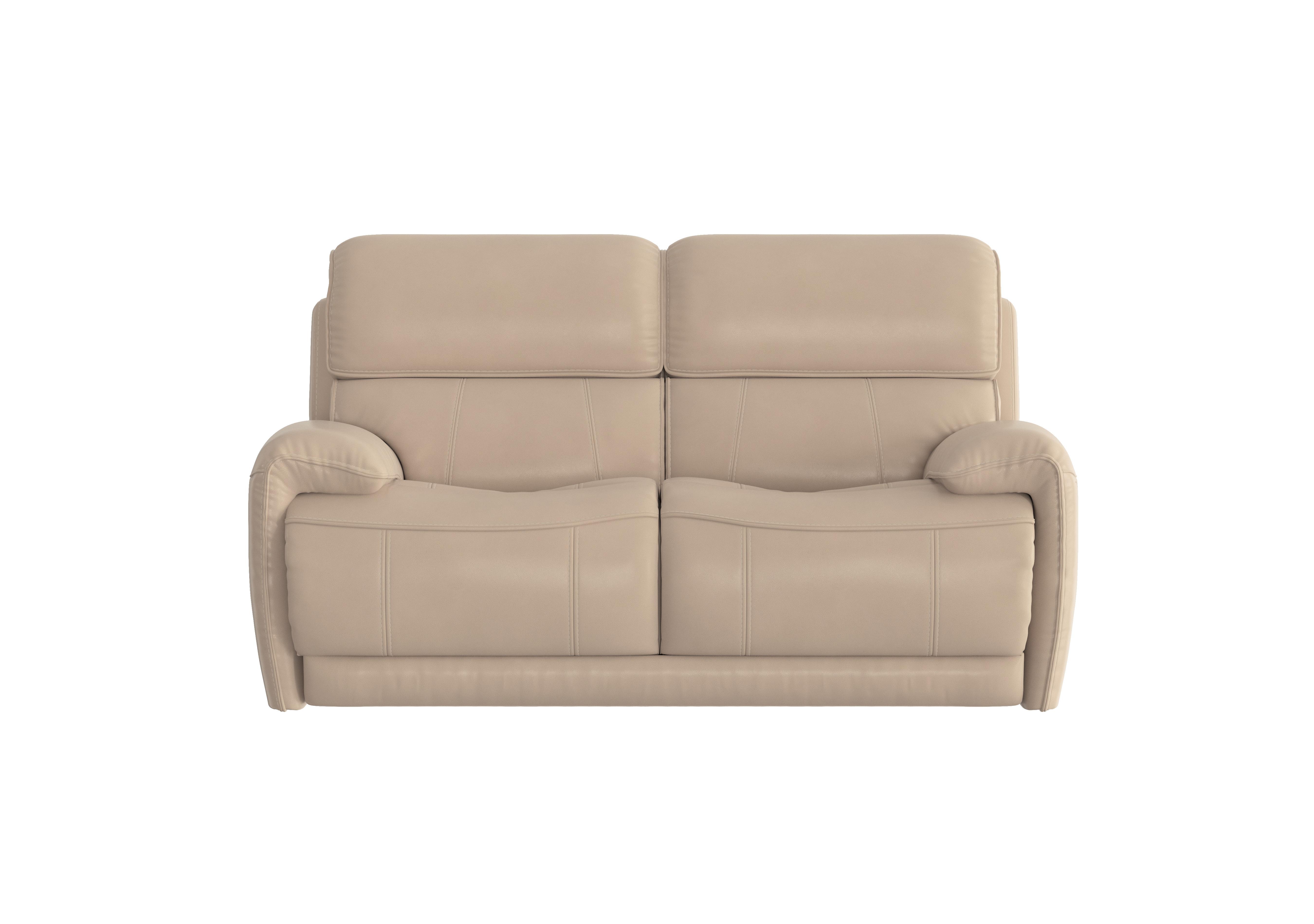 Link 2 Seater Leather Sofa in Bv-039c Pebble on Furniture Village