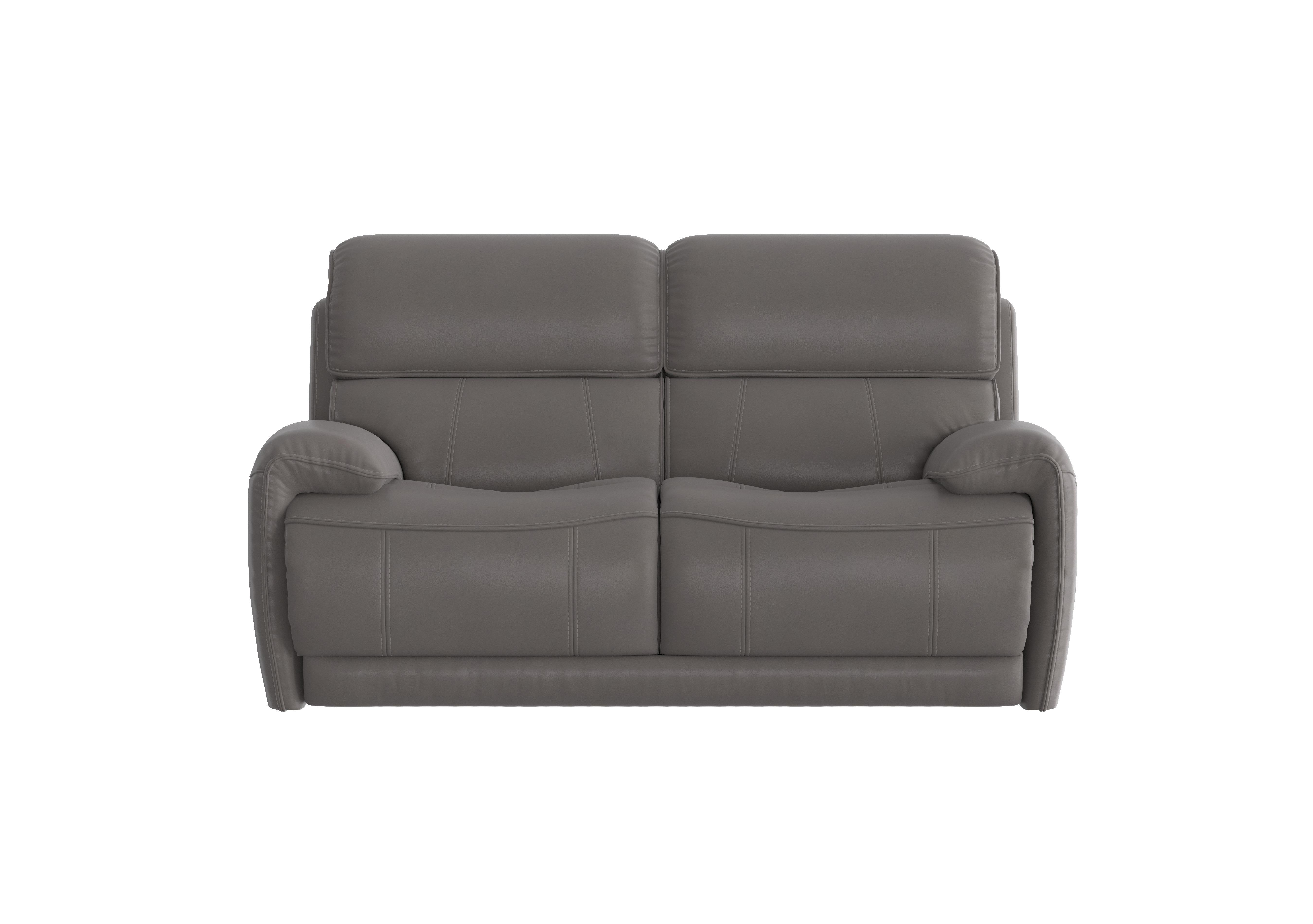 Link 2 Seater Leather Sofa in Bv-042e Elephant on Furniture Village