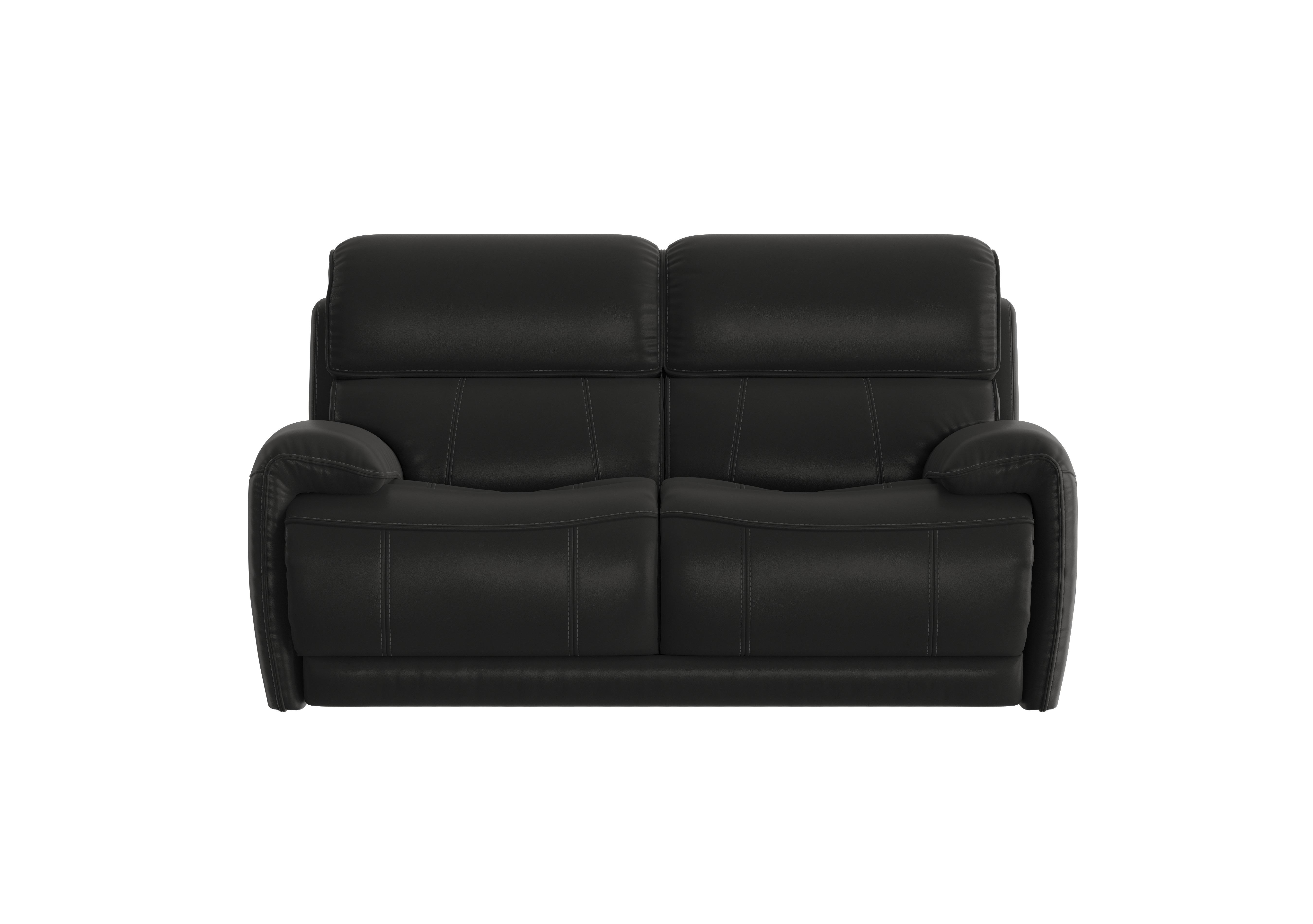Link 2 Seater Leather Sofa in Bv-3500 Classic Black on Furniture Village