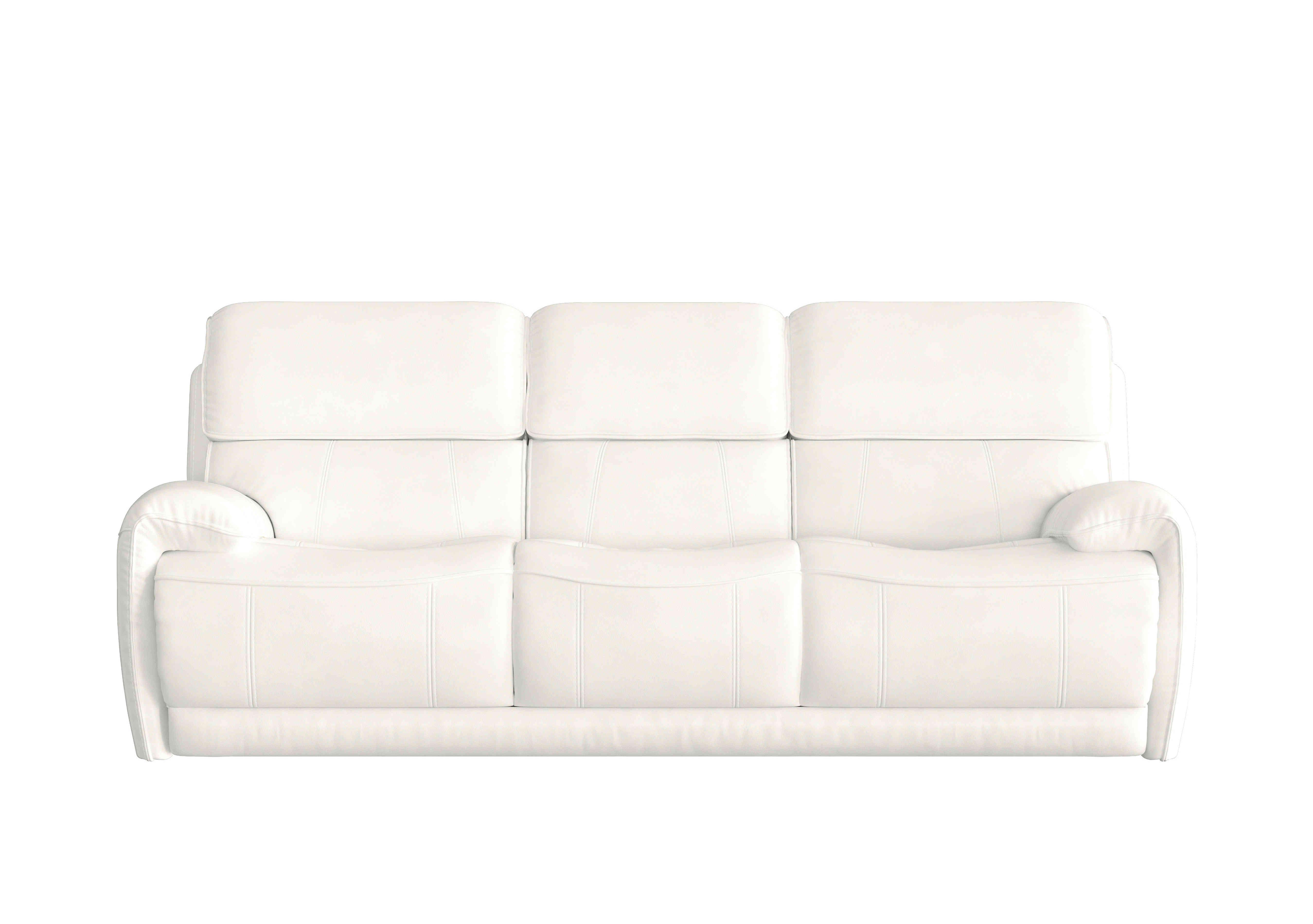 Link 3 Seater Leather Sofa in Bv-744d Star White on Furniture Village