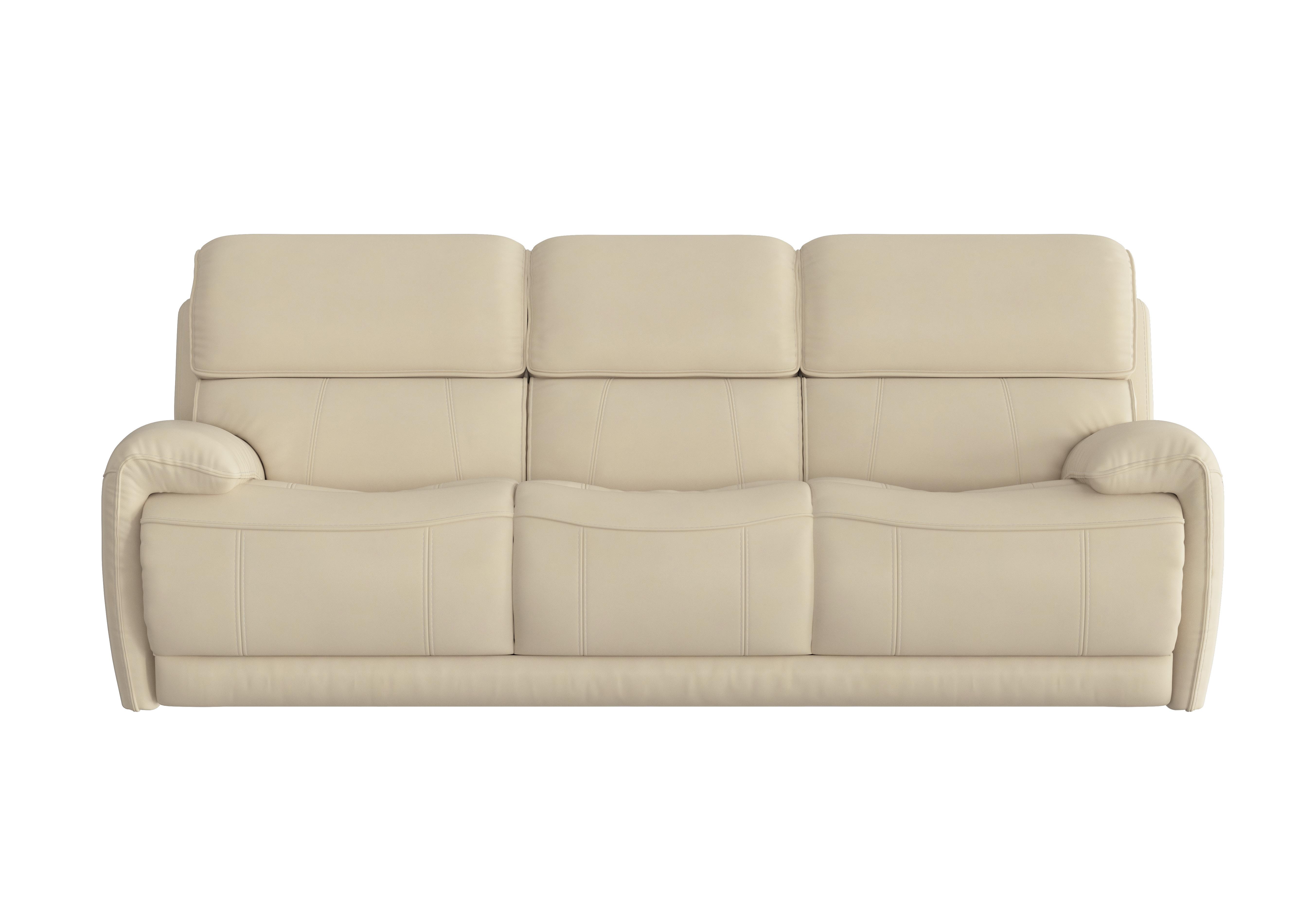 Link 3 Seater Leather Sofa in Bv-862c Bisque on Furniture Village