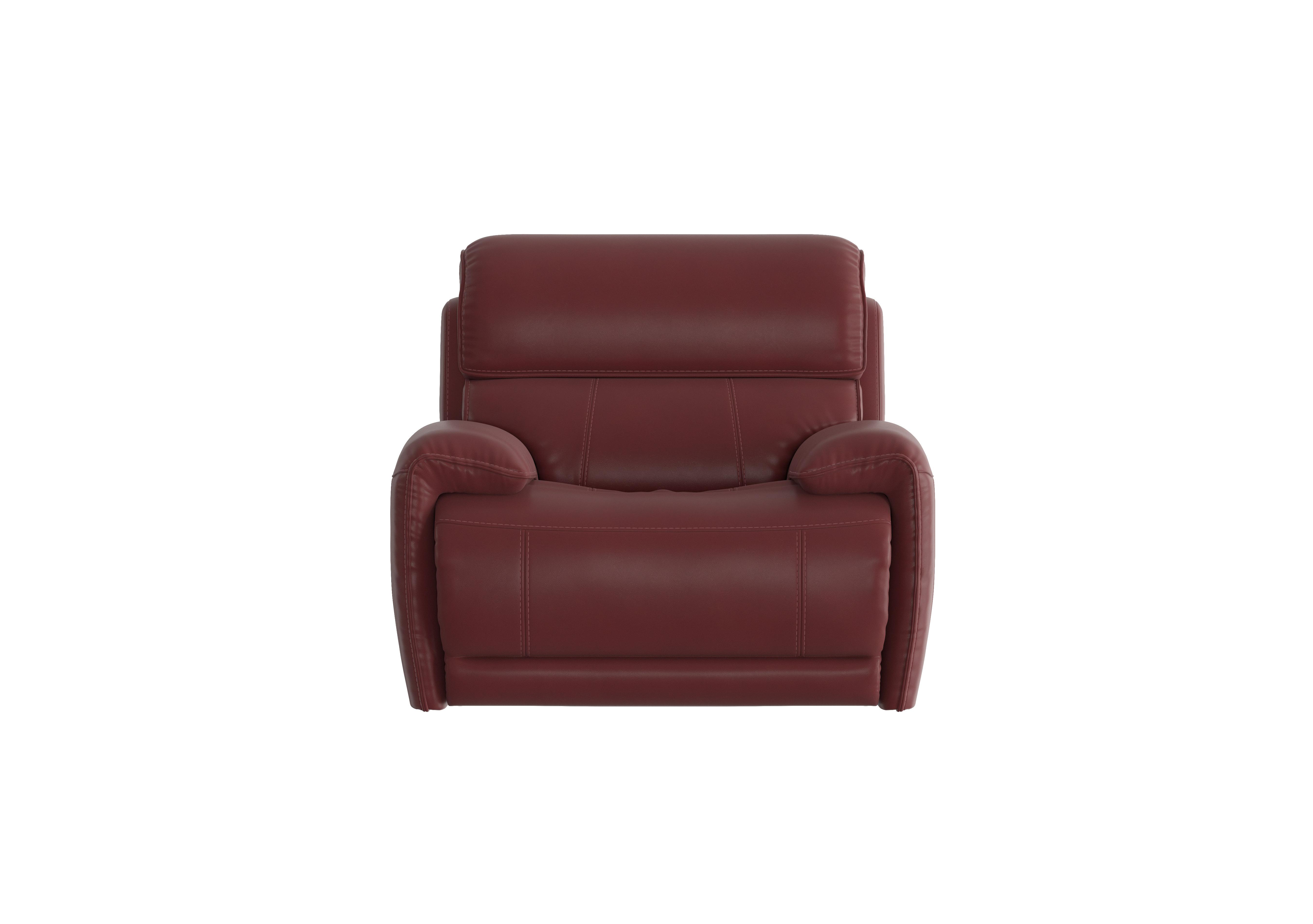Link Leather Armchair in Bv-035c Deep Red on Furniture Village