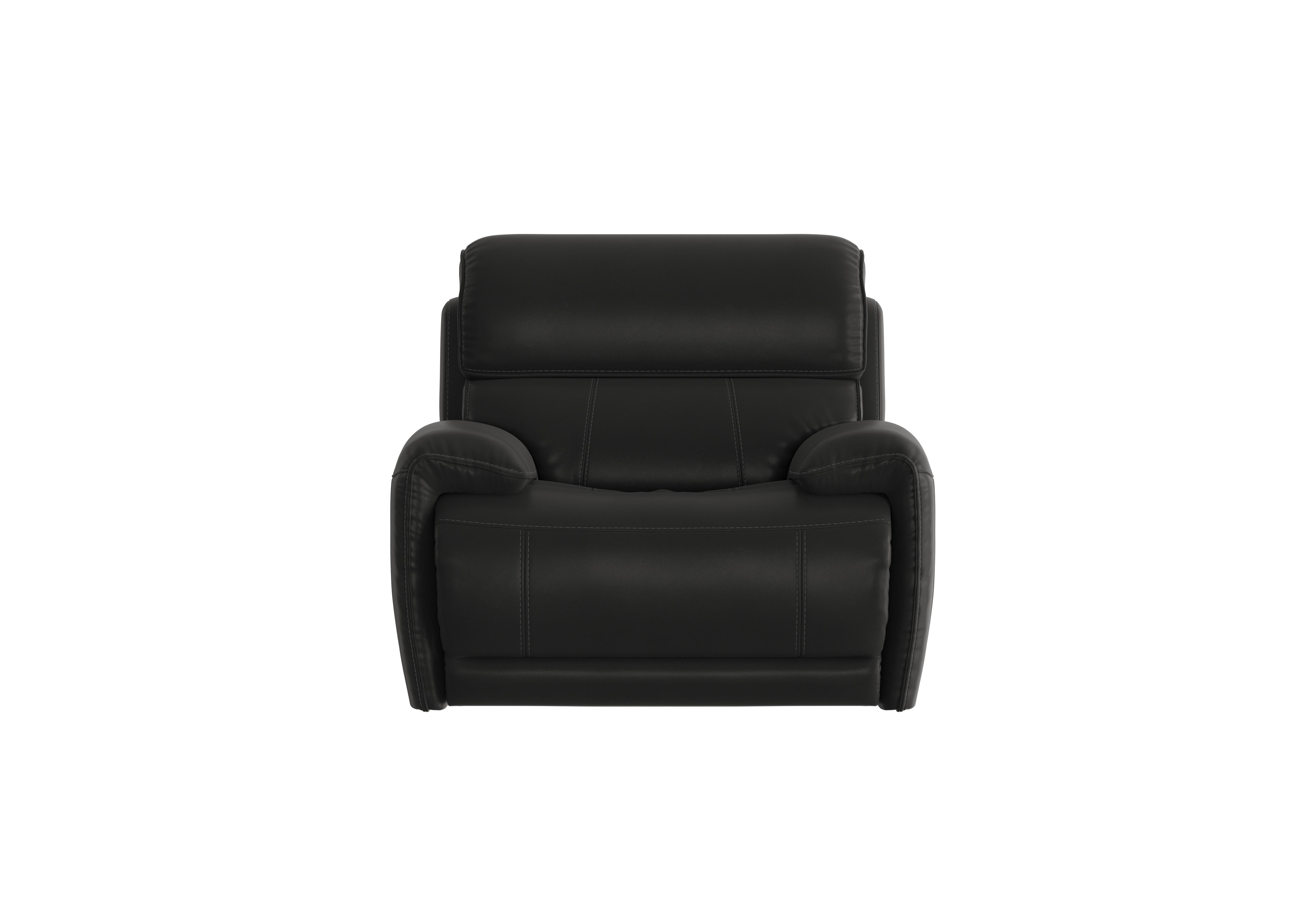 Link Leather Armchair in Bv-3500 Classic Black on Furniture Village