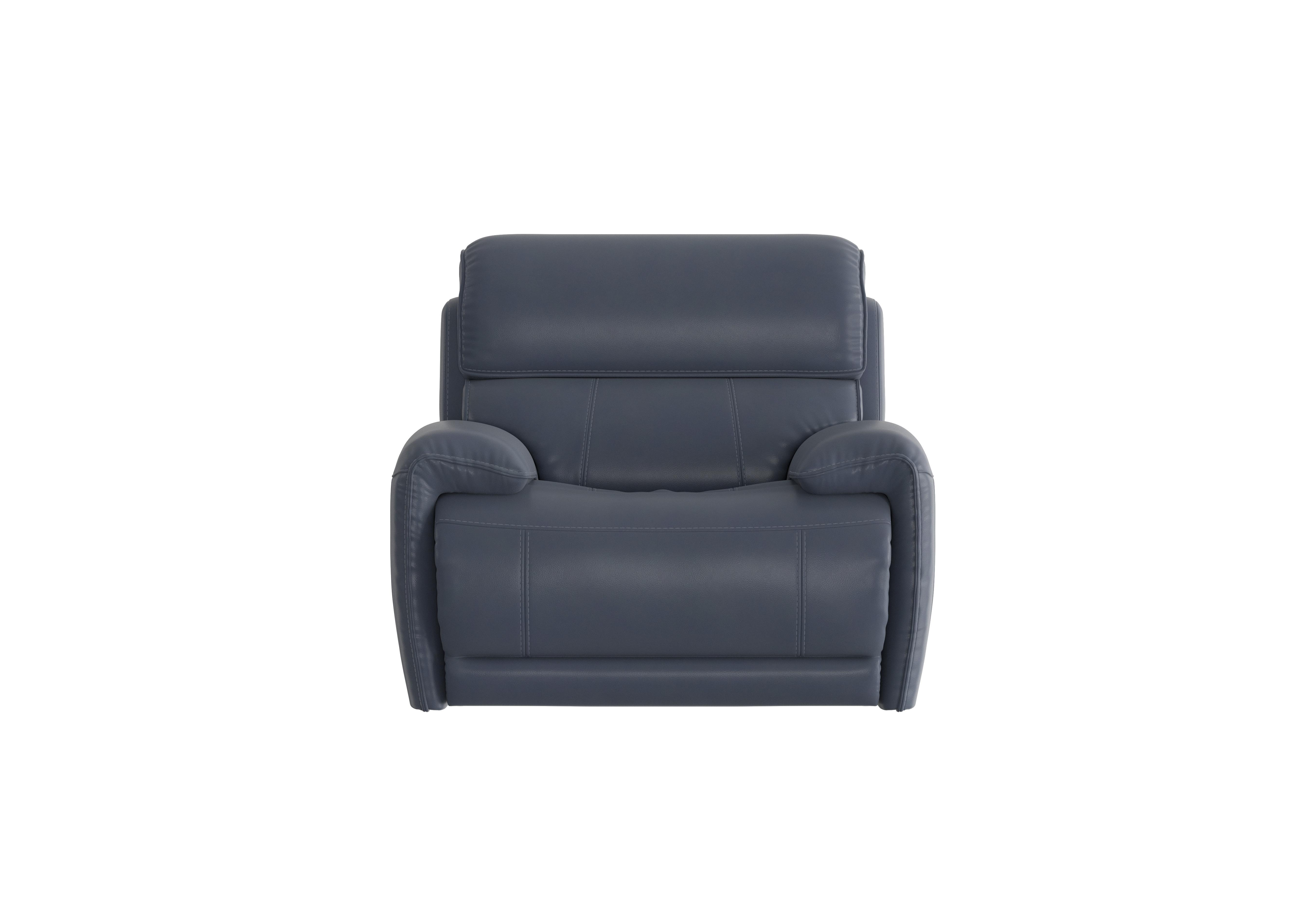 Link Leather Armchair in Nc-313e Ocean Blue on Furniture Village