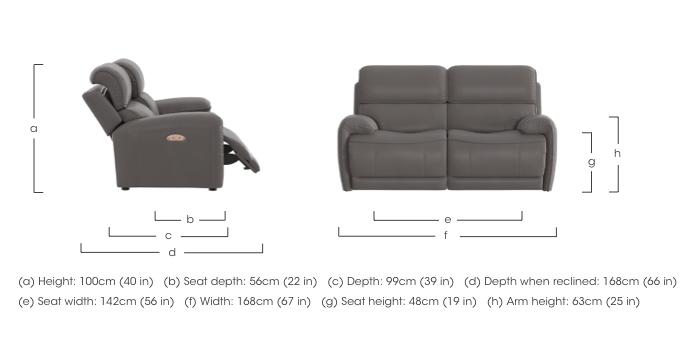 Link 2 Seater Leather Power Recliner Sofa with Power Headrests in  on Furniture Village