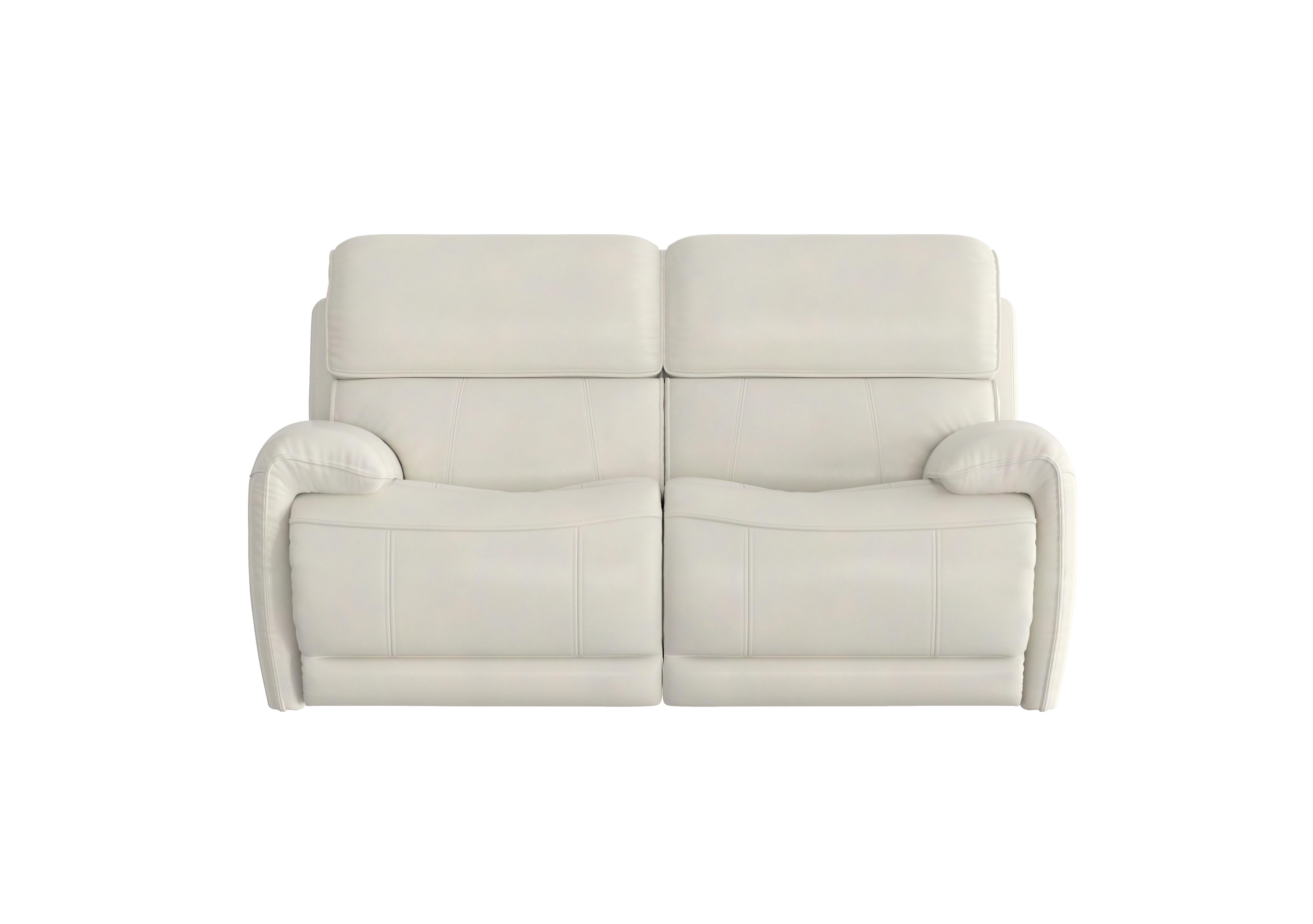 Link 2 Seater Leather Power Recliner Sofa with Power Headrests in Bv-156e Frost on Furniture Village