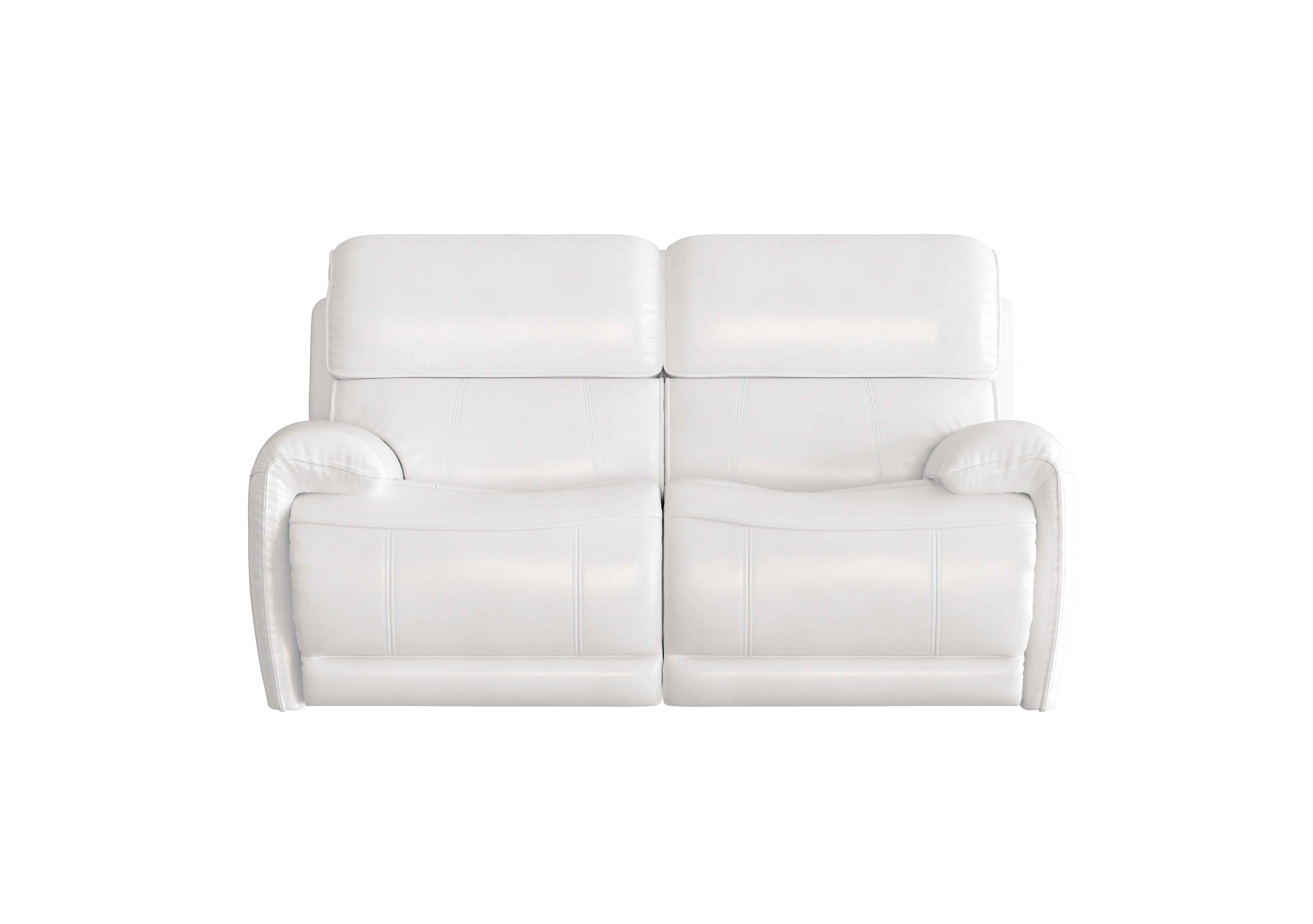 Link 2 Seater Leather Power Recliner Sofa with Power Headrests in Bv-744d Star White on Furniture Village
