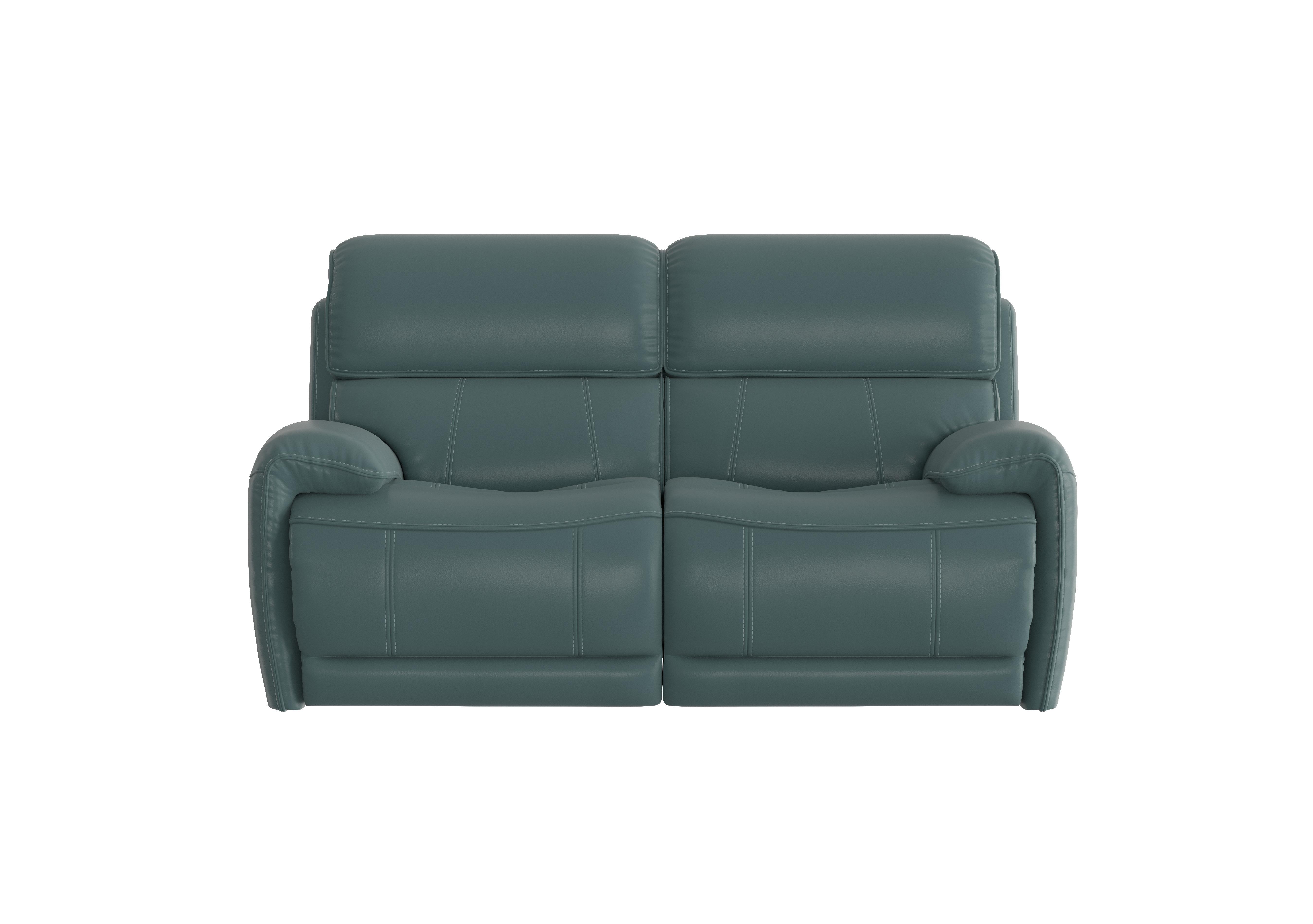 Link 2 Seater Leather Power Recliner Sofa with Power Headrests in Nc-301e Lake Green on Furniture Village