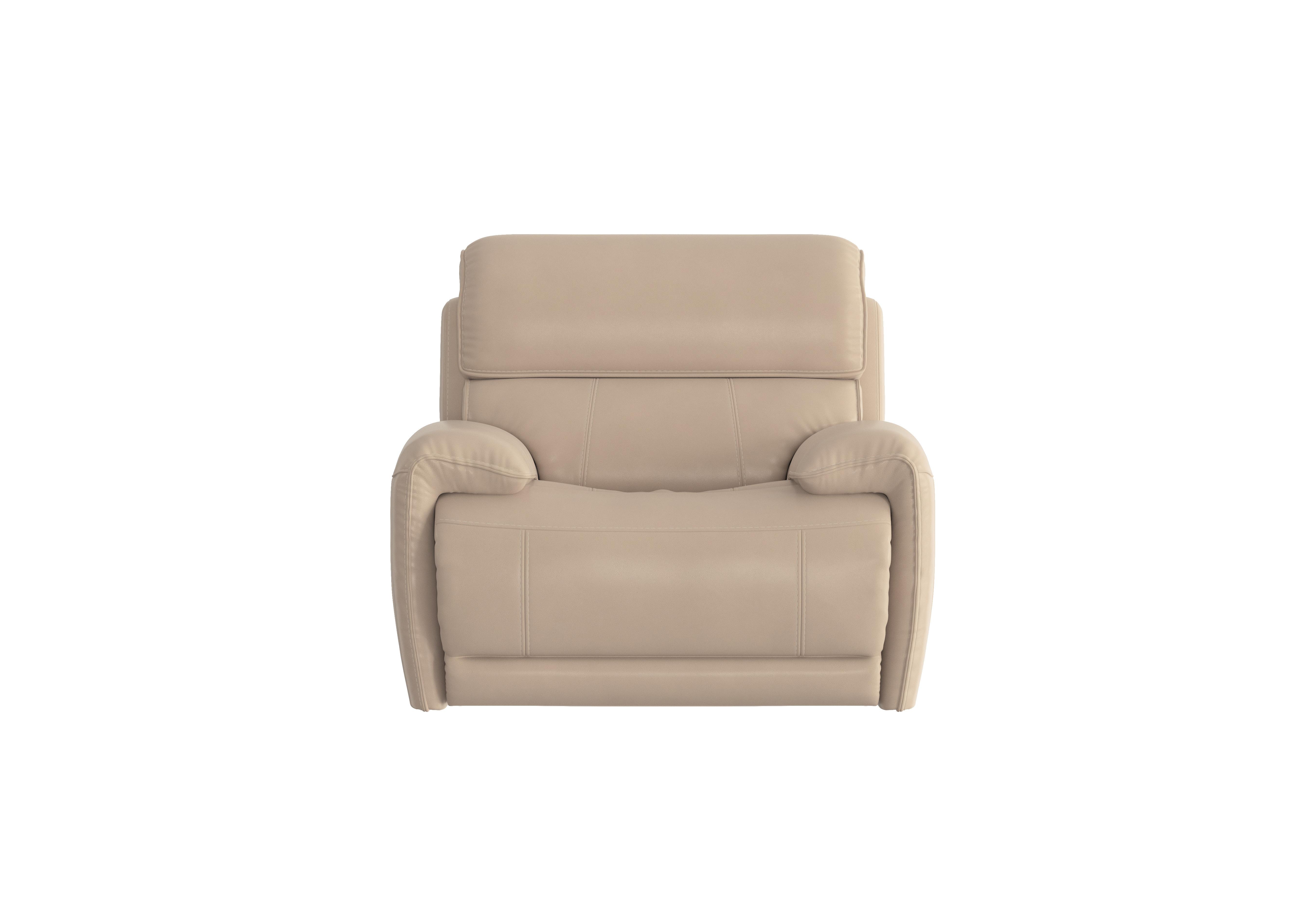 Link Leather Power Recliner Armchair with Power Headrest in Bv-039c Pebble on Furniture Village