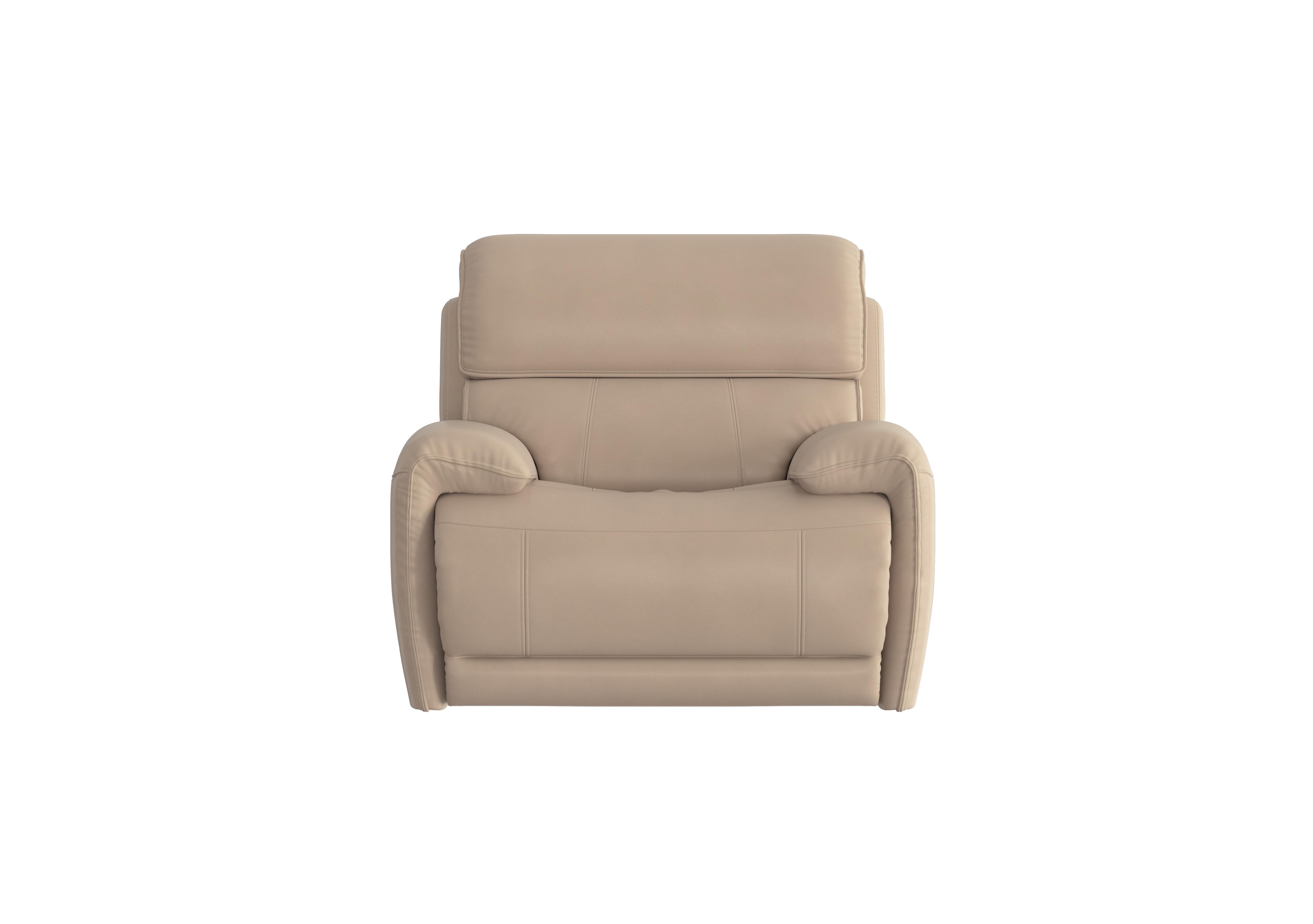 Link Leather Power Recliner Armchair with Power Headrest in Nc-039c Pebble on Furniture Village