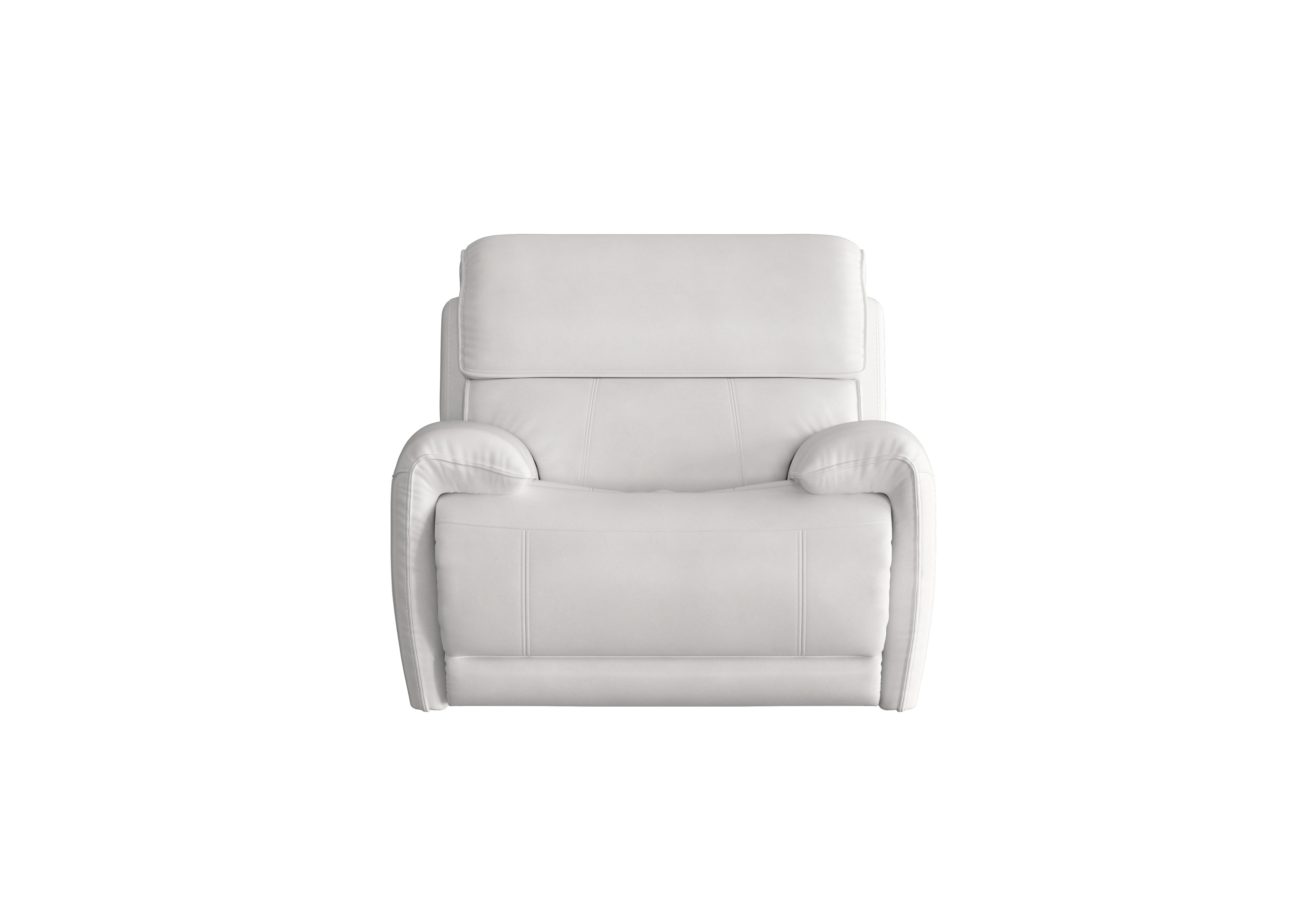 Link Leather Power Recliner Armchair with Power Headrest in Nc-744d Star White on Furniture Village
