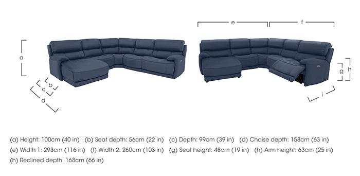Link Leather Corner Chaise Power Sofa in  on Furniture Village