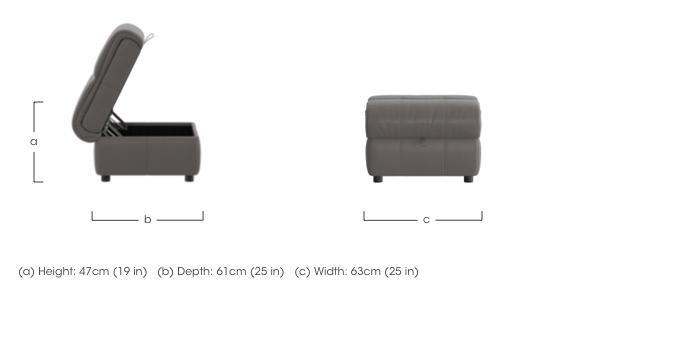 Link Leather Footstool in  on Furniture Village