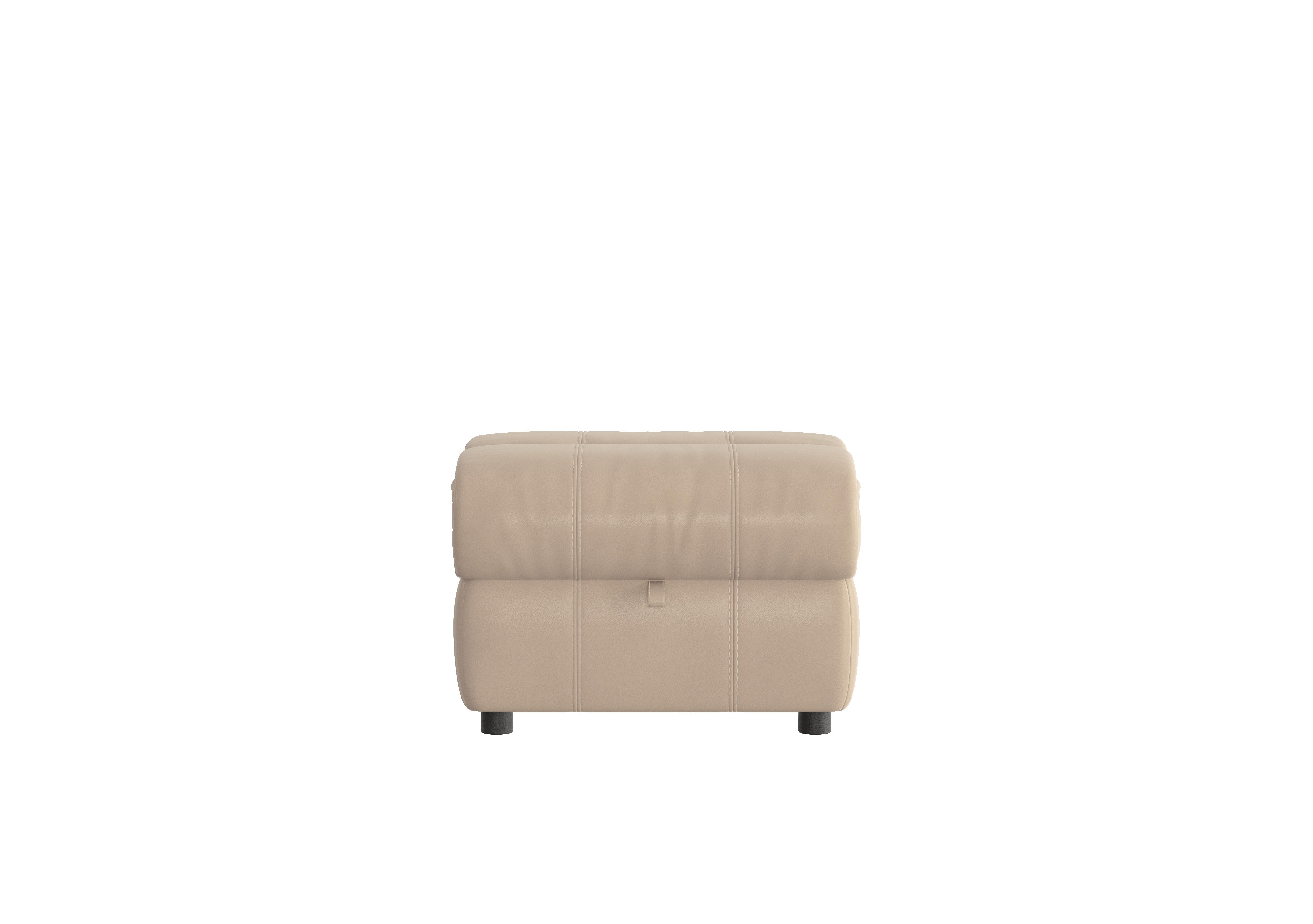 Link Leather Footstool in Bv-039c Pebble on Furniture Village