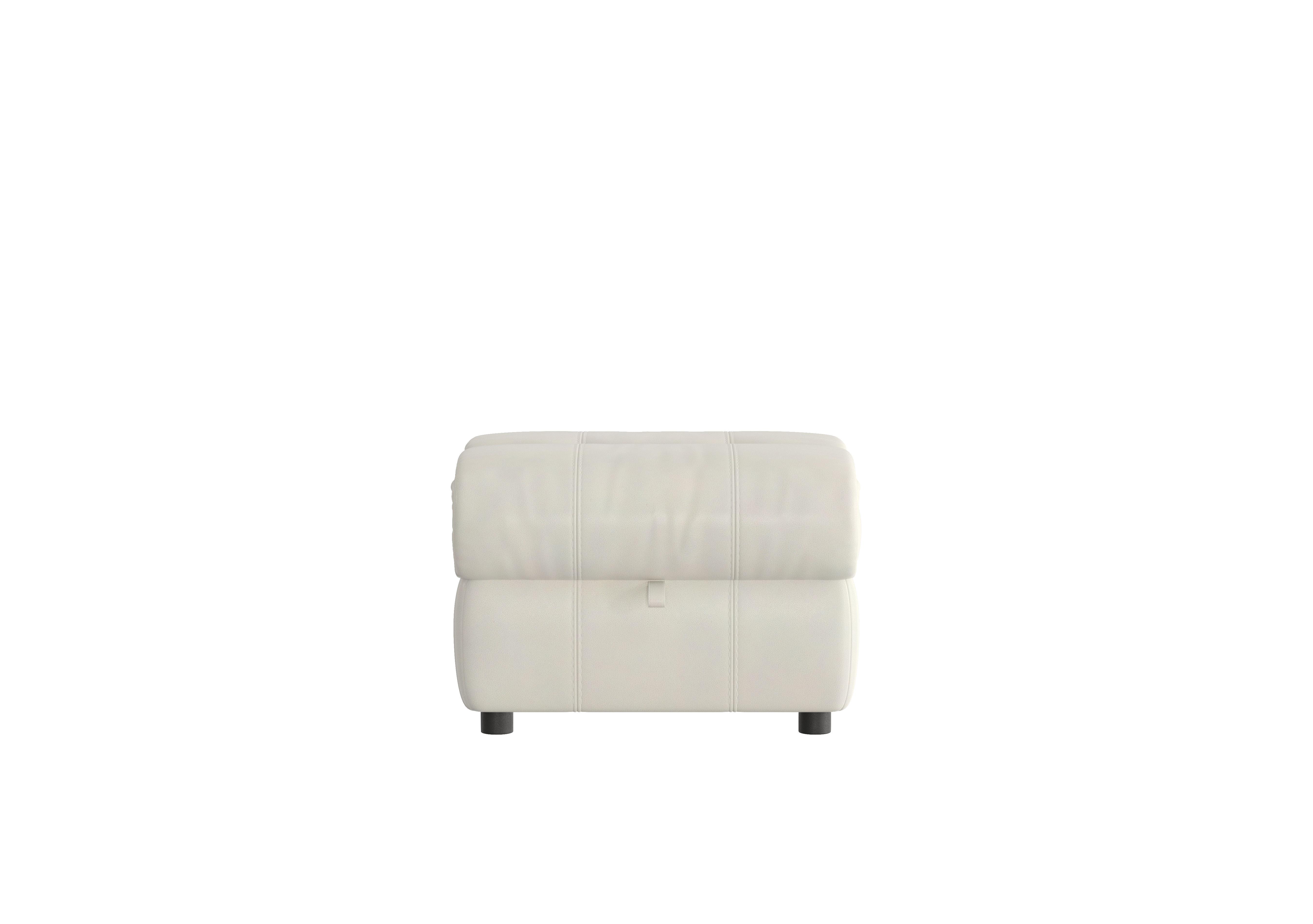 Link Leather Footstool in Bv-156e Frost on Furniture Village