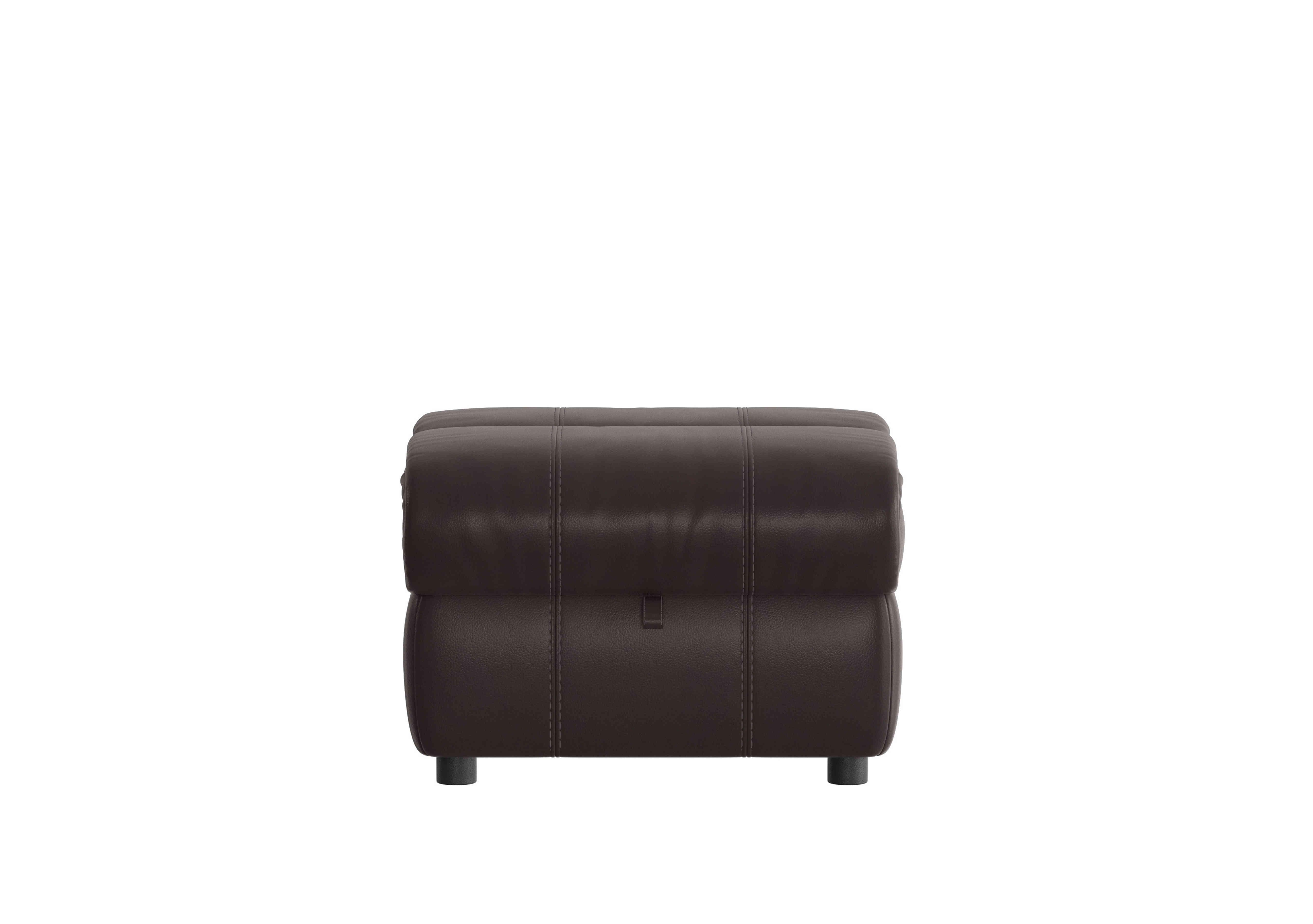 Link Leather Footstool in Nc-037c Walnut on Furniture Village