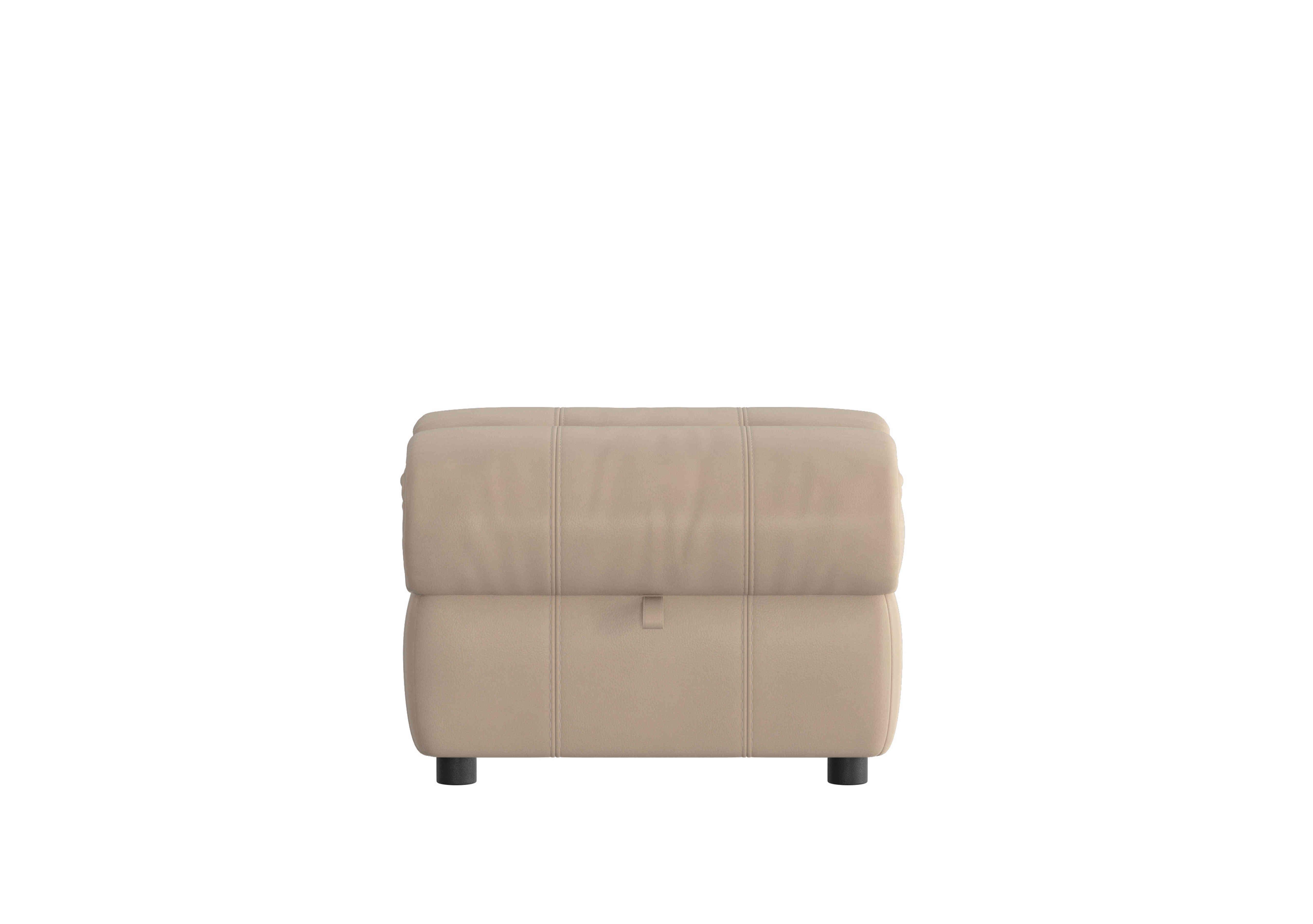 Link Leather Footstool in Nc-039c Pebble on Furniture Village