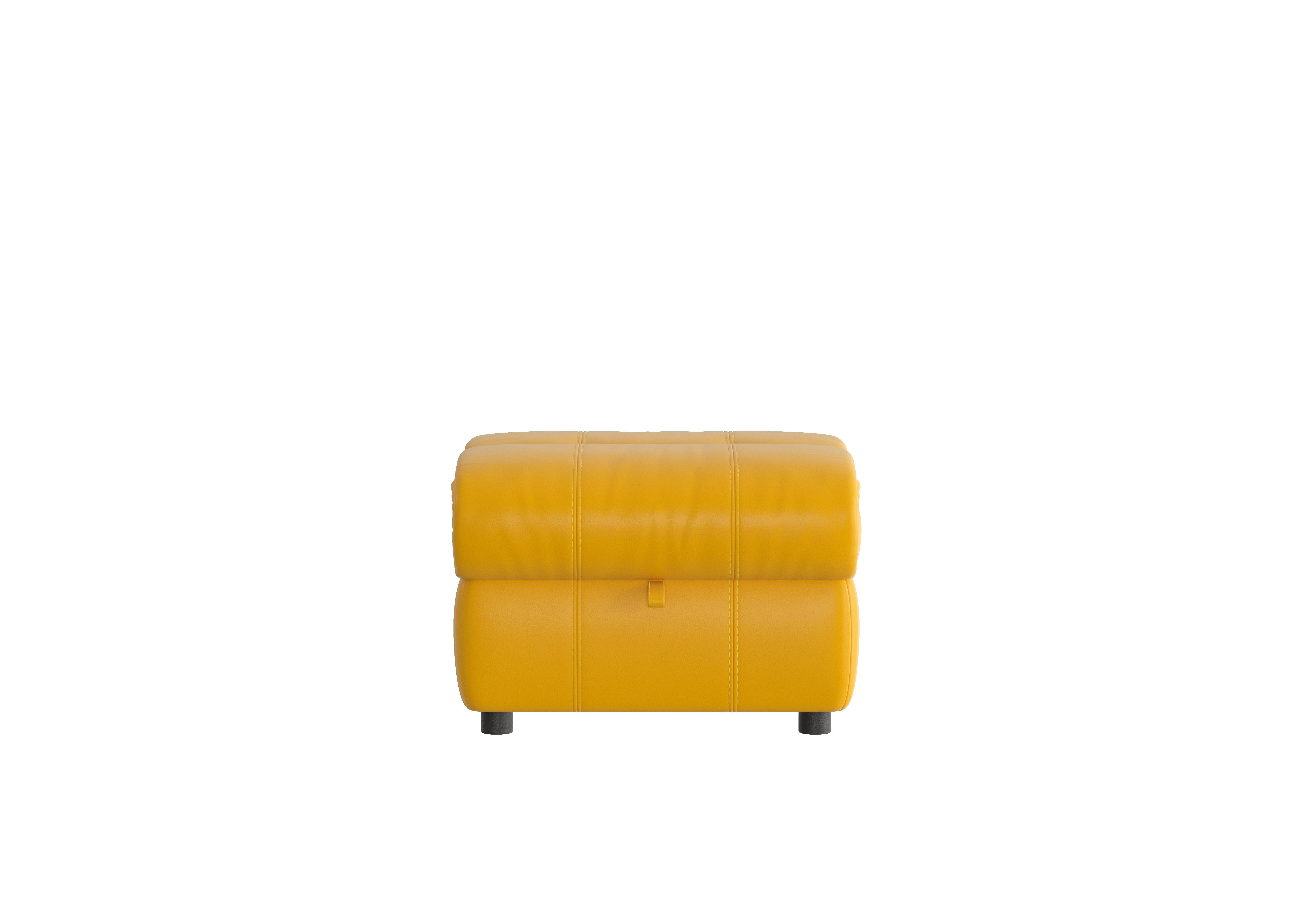 Link Leather Footstool in Nc-303e Sunflower on Furniture Village