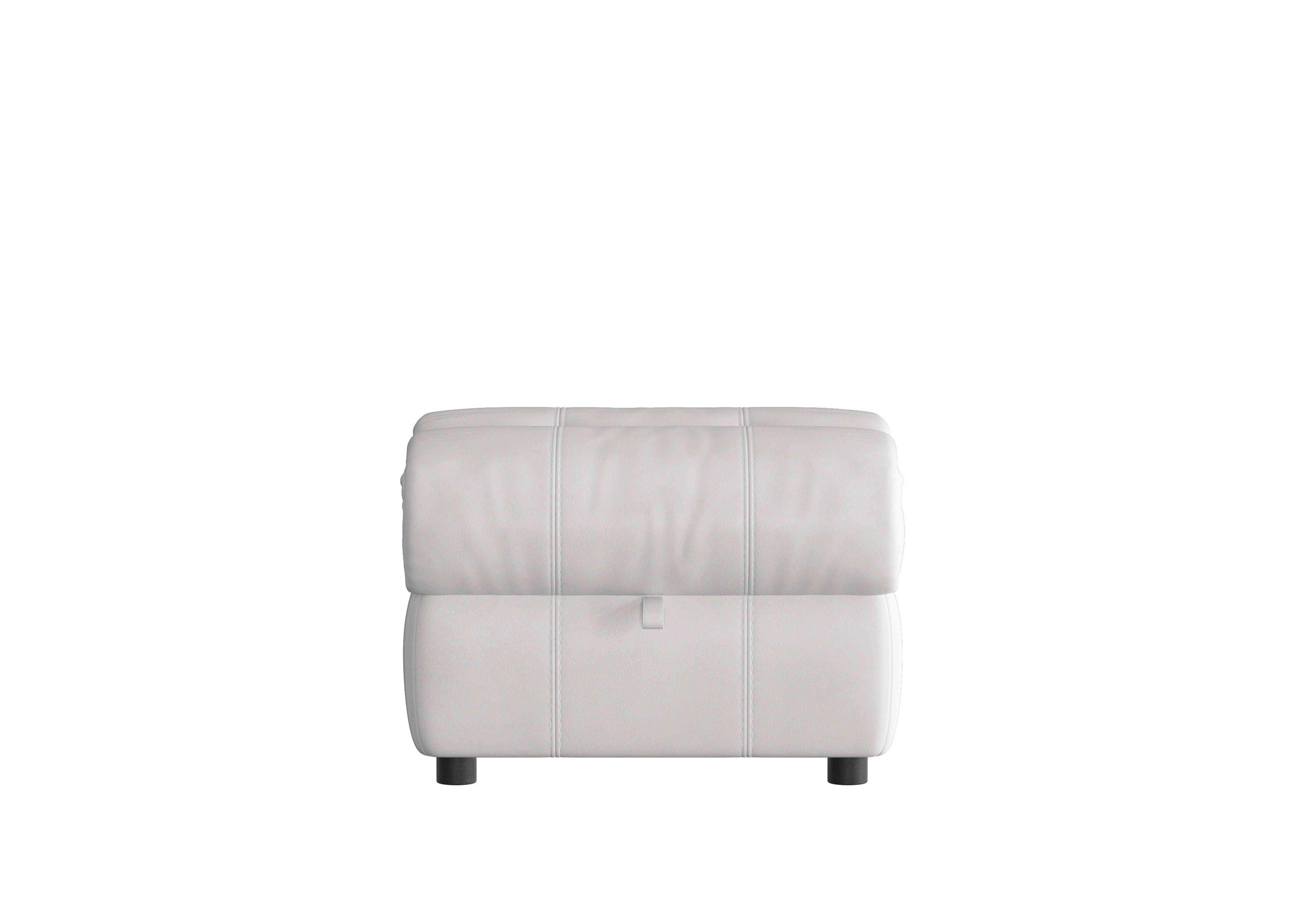 Link Leather Footstool in Nc-744d Star White on Furniture Village