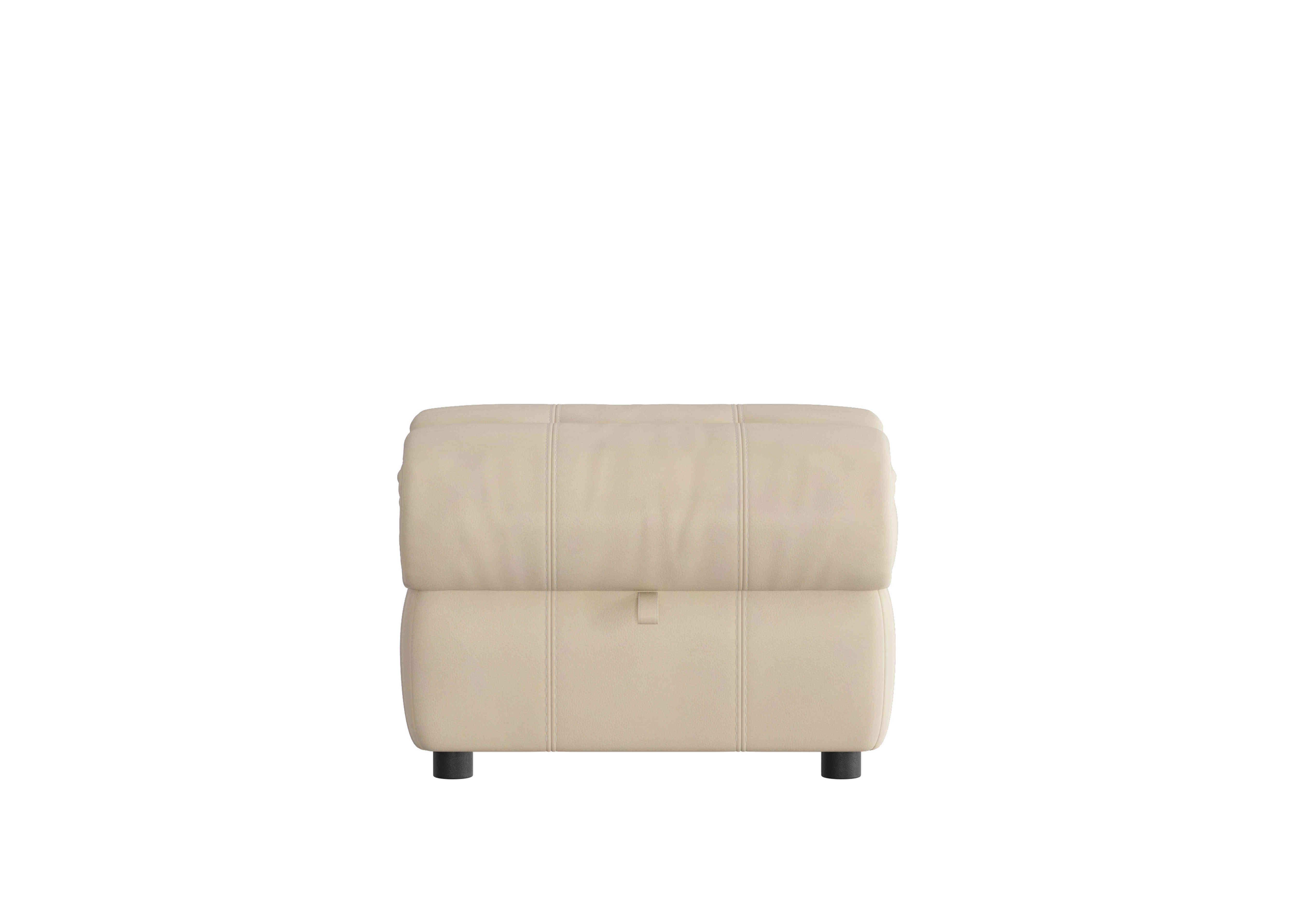 Link Leather Footstool in Nc-862c Bisque on Furniture Village