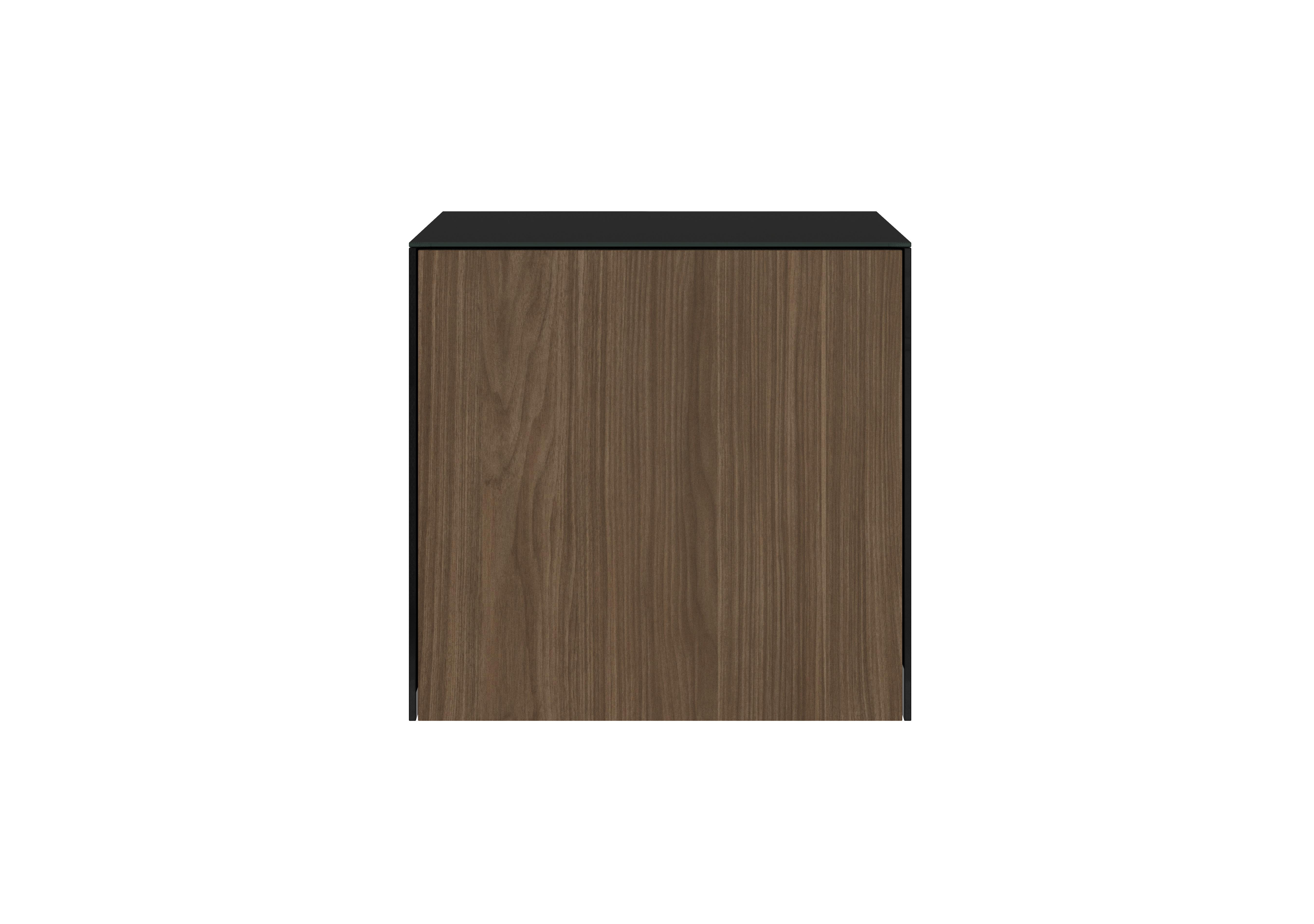 Lexa Smart Lamp Table in Black And Walnut on Furniture Village