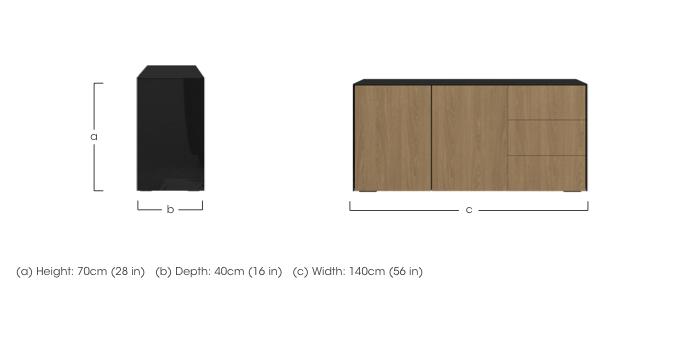 Lexa Smart 2 Door 3 Drawer Sideboard in  on Furniture Village