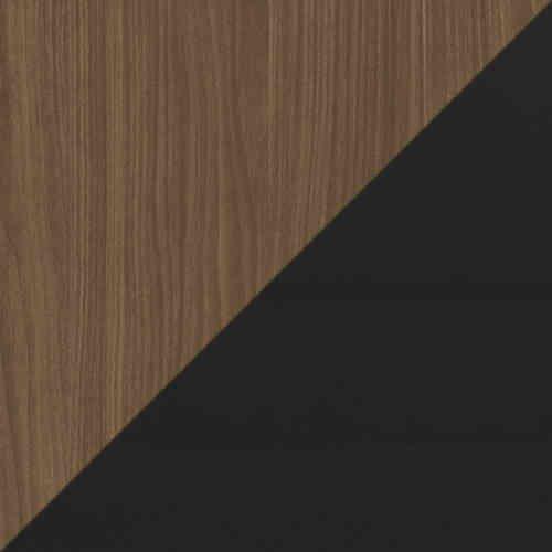 Lexa Smart 2 Door 3 Drawer Sideboard in Black And Walnut on Furniture Village