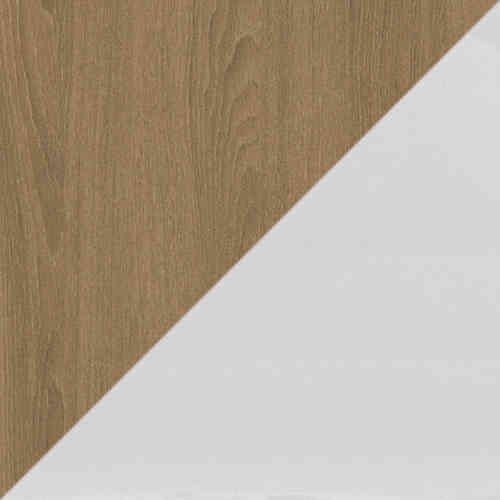 Lexa Smart 2 Door 3 Drawer Sideboard in White And Oak on Furniture Village