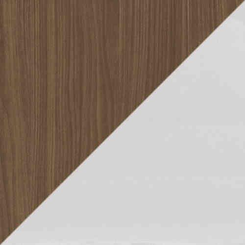 Lexa Smart 2 Door 3 Drawer Sideboard in White And Walnut on Furniture Village