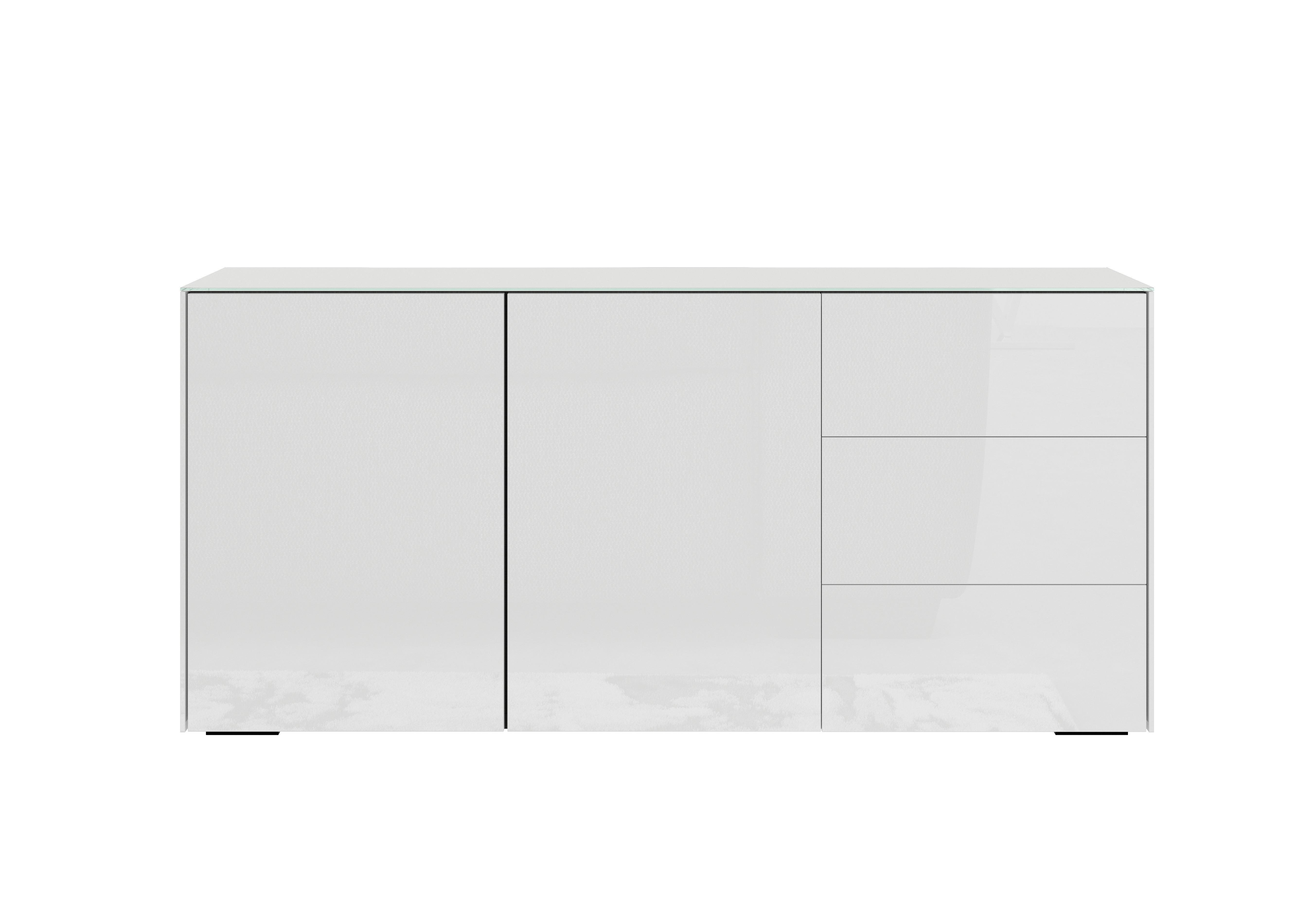 Lexa Smart 2 Door 3 Drawer Sideboard in White on Furniture Village