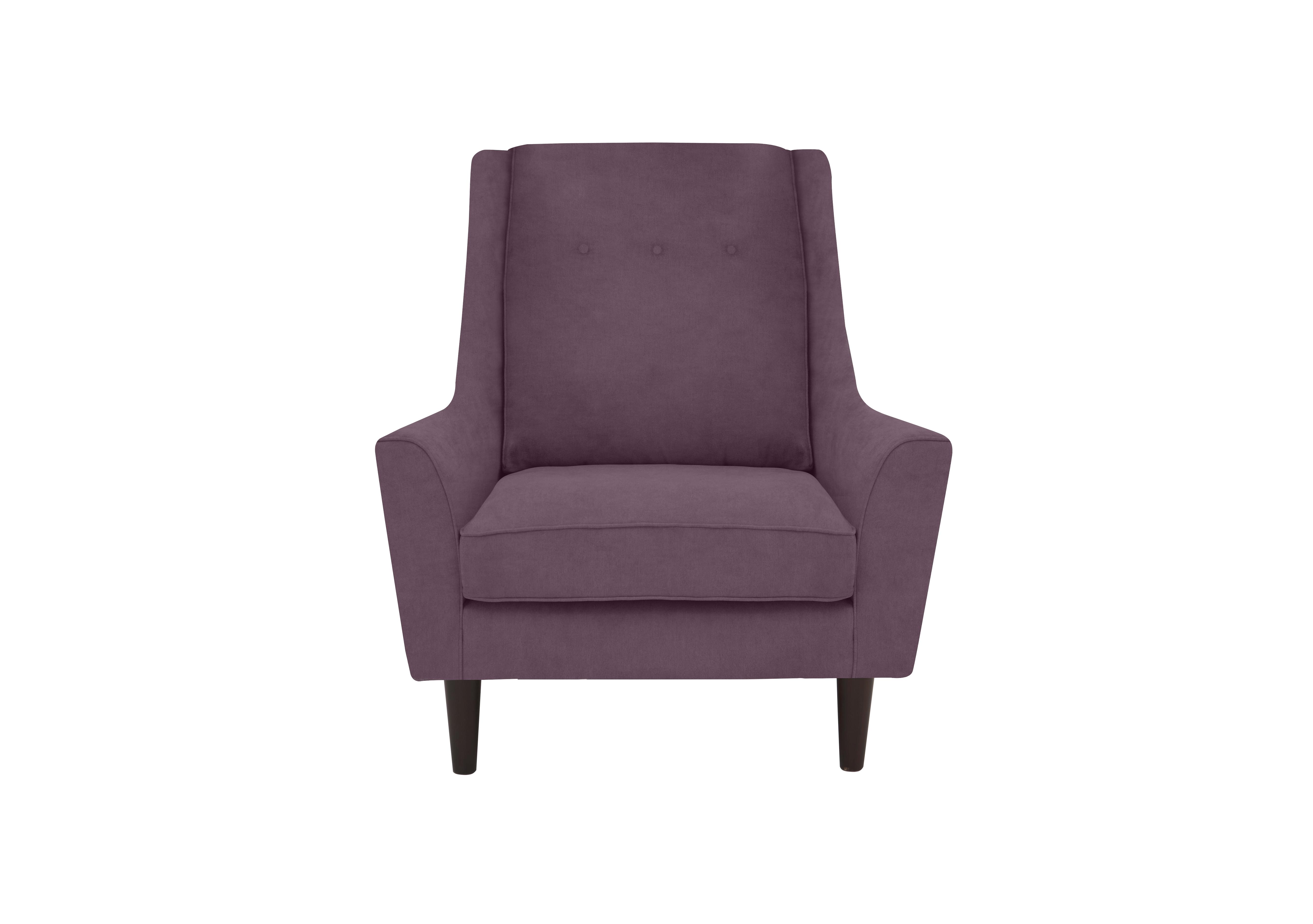Legend Fabric Designer Accent Chair in Cosmo Plum on Furniture Village