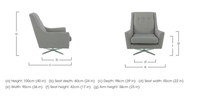 Legend Fabric Designer Swivel Chair in  on Furniture Village