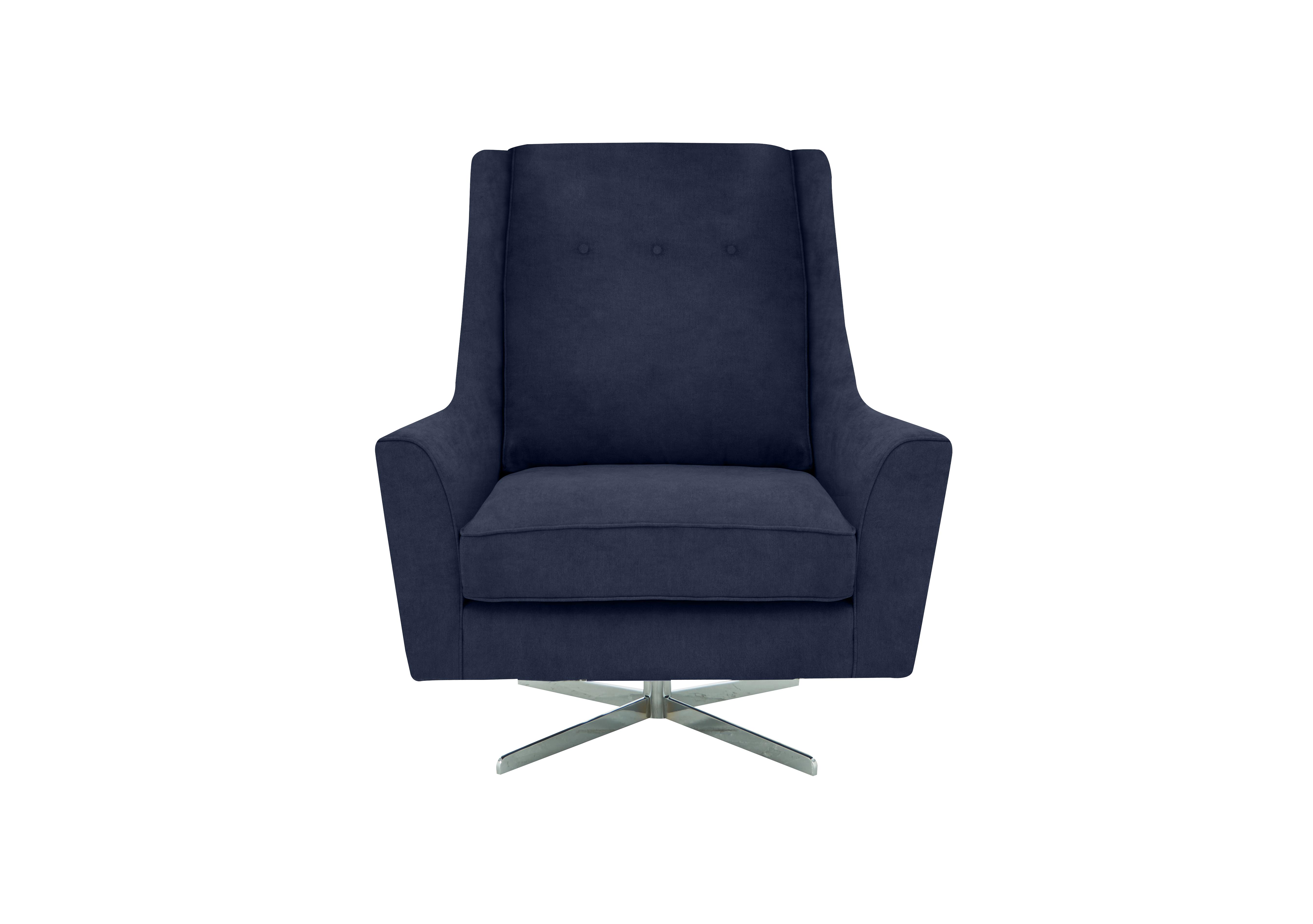 Legend Fabric Designer Swivel Chair in Cosmo Navy on Furniture Village