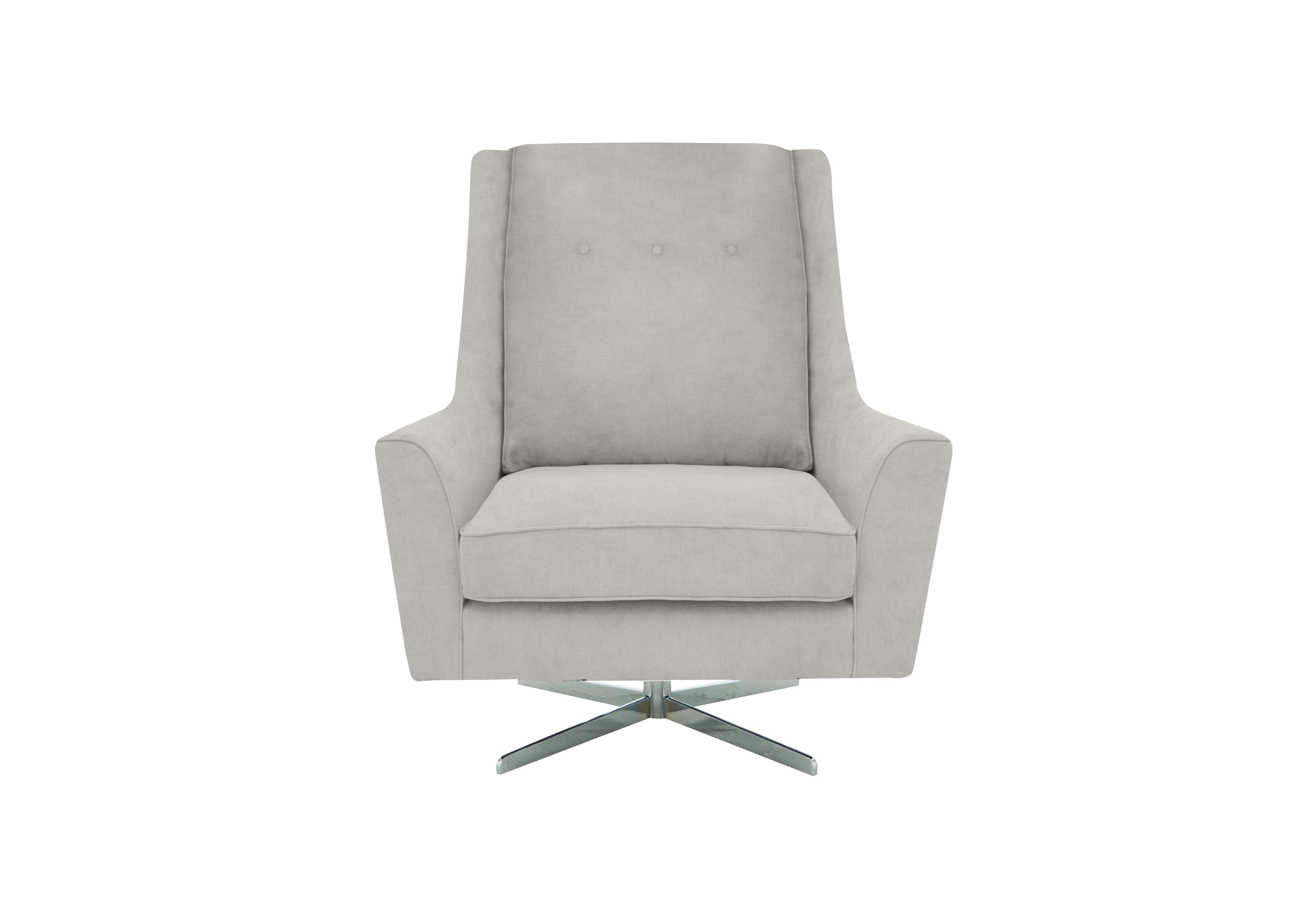 Legend Fabric Designer Swivel Chair in Cosmo Silver on Furniture Village
