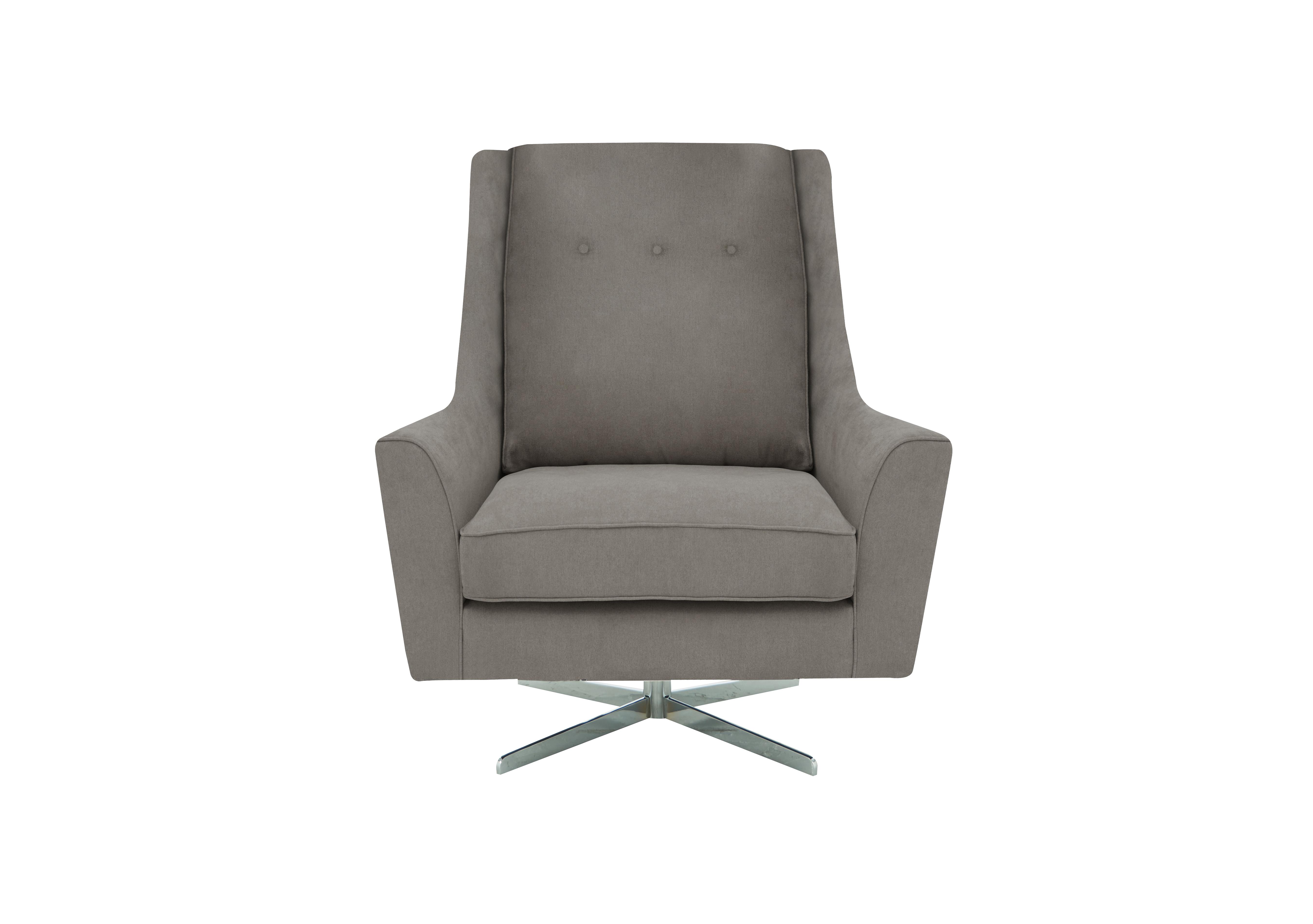 Legend Fabric Designer Swivel Chair in Kingston Grey on Furniture Village