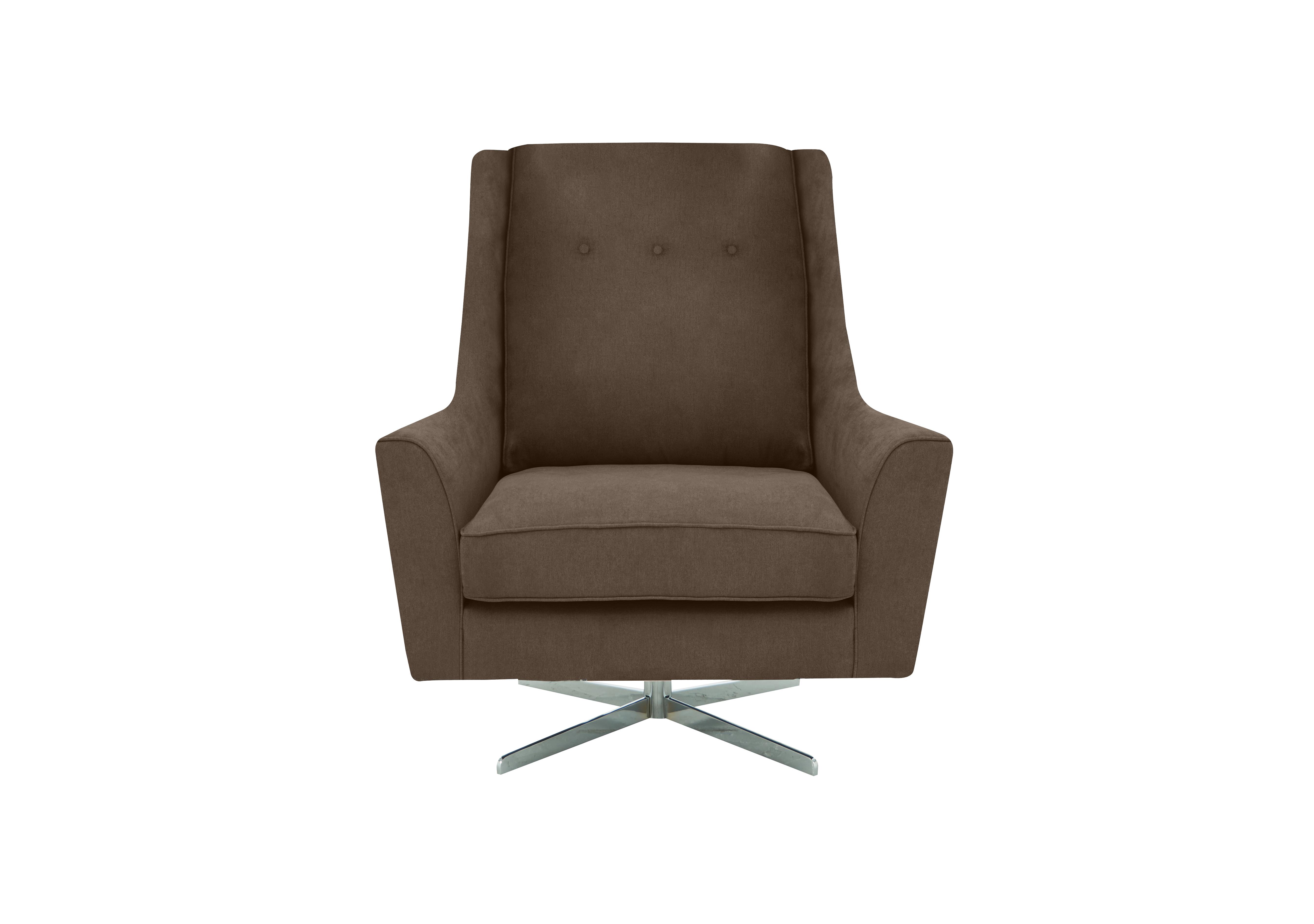 Legend Fabric Designer Swivel Chair in Kingston Nutmeg on Furniture Village