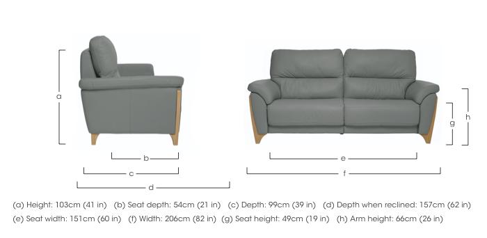 Enna Large Leather Power Recliner Sofa in  on Furniture Village